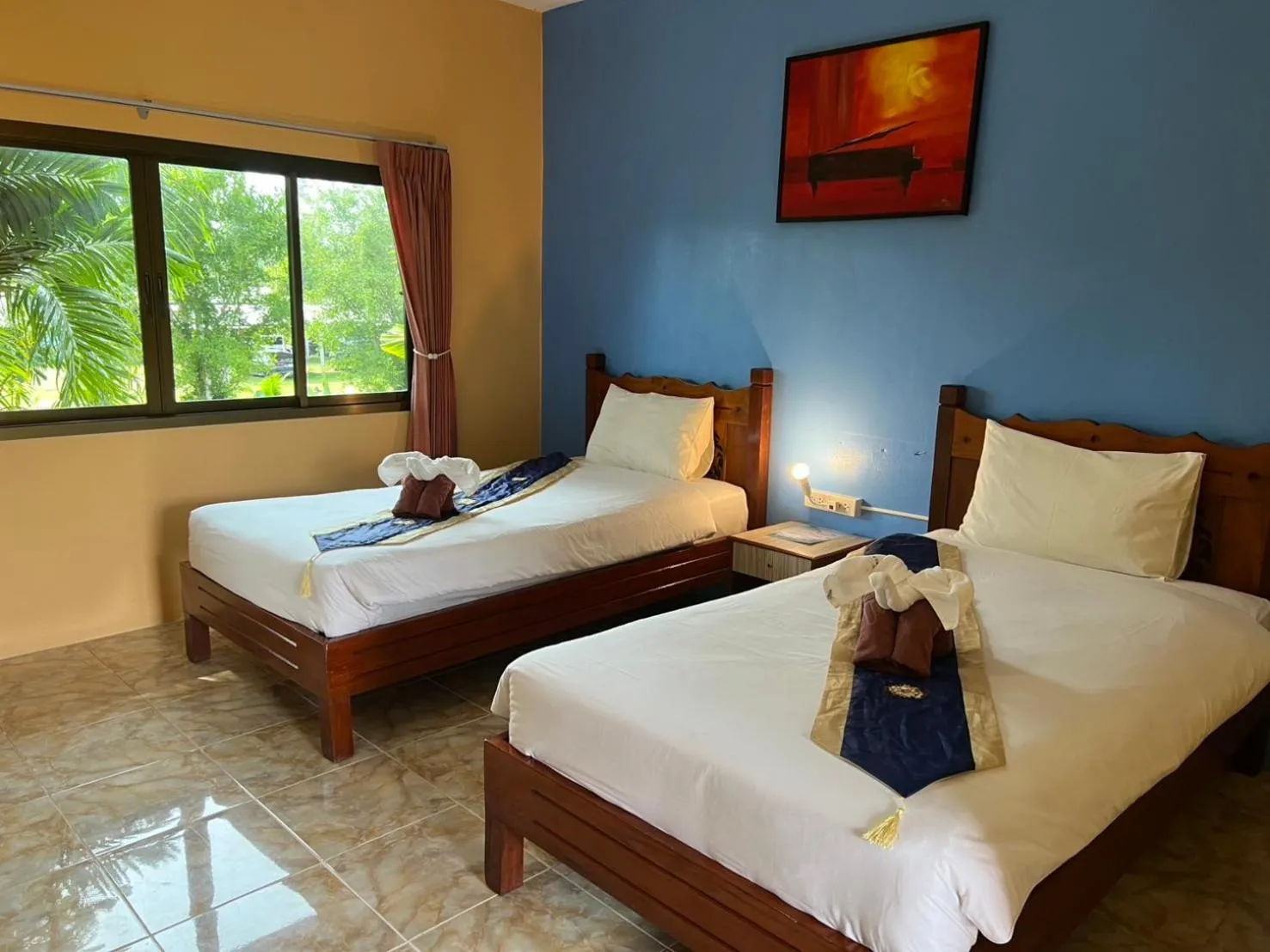 Bed in Diamond Beach Resort