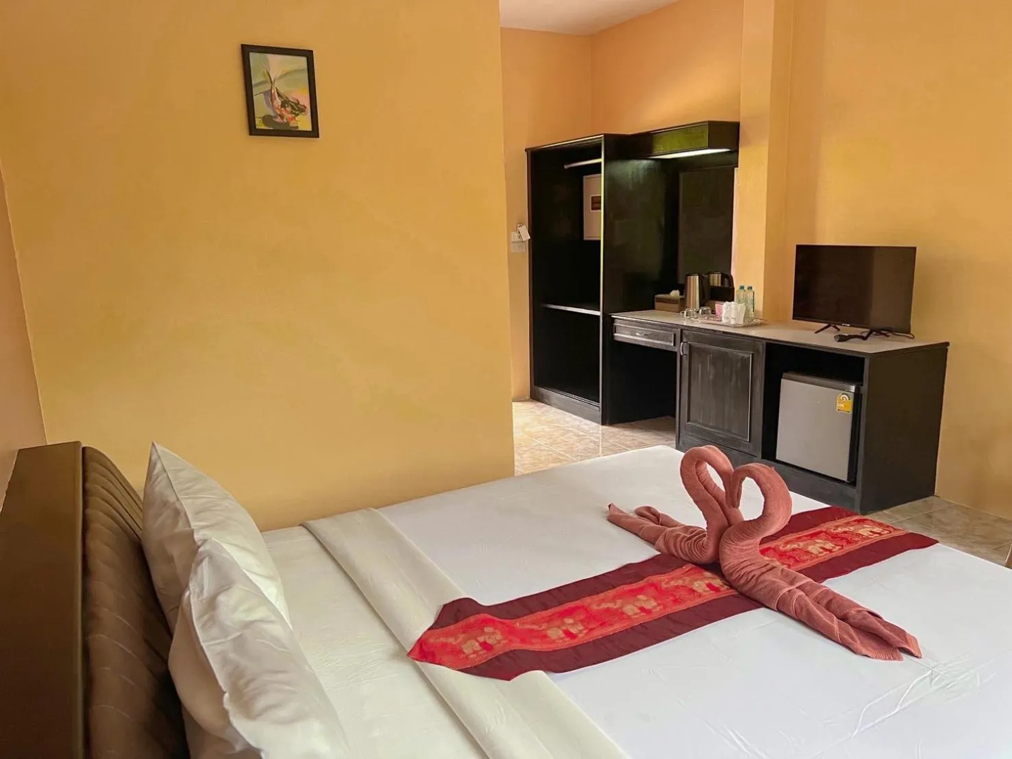 Bed in Diamond Beach Resort