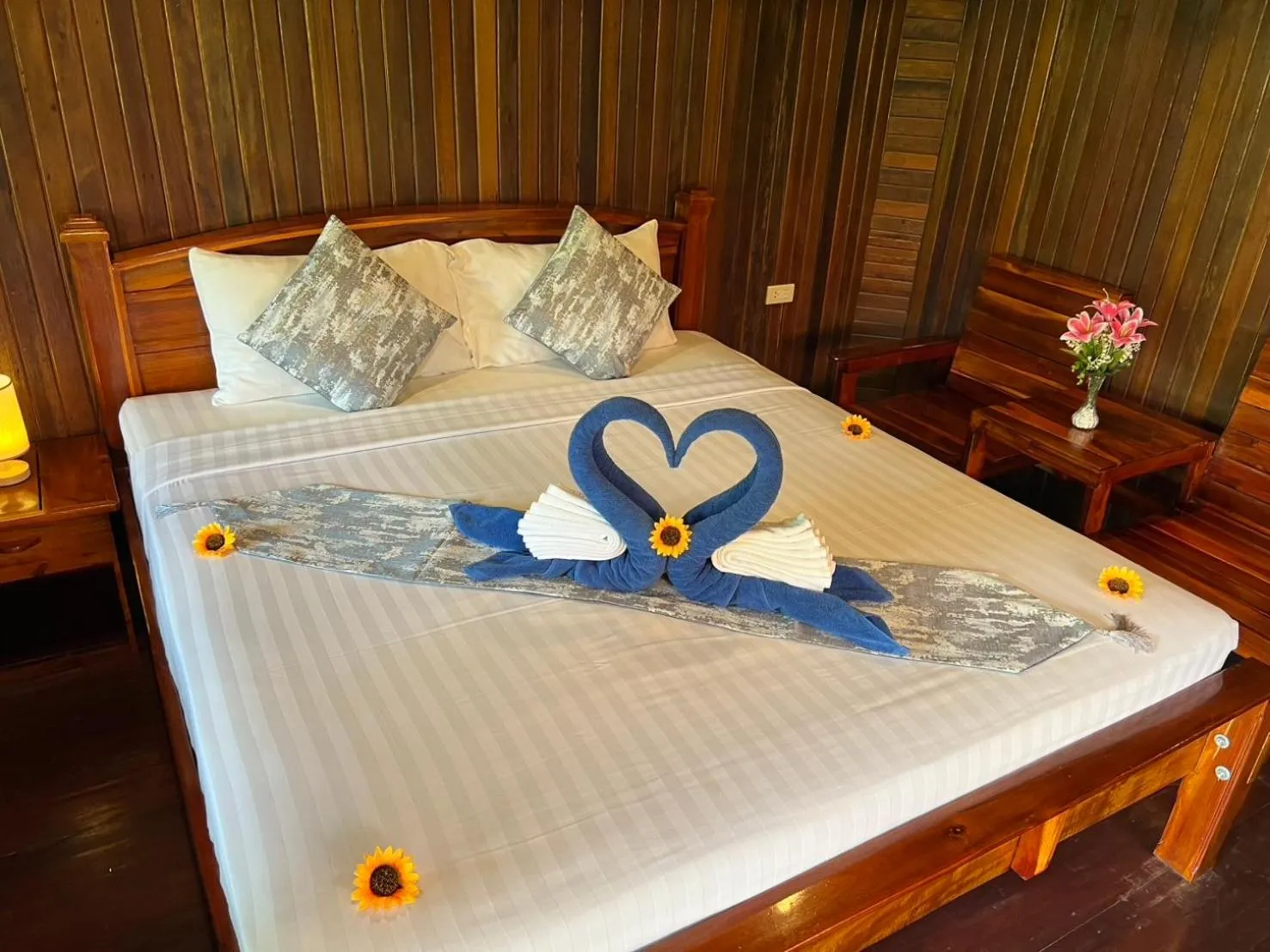 Bed in Diamond Beach Resort