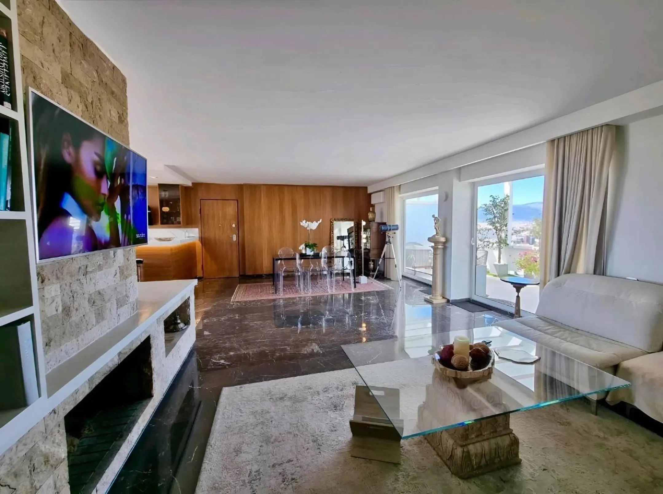 TV and multimedia in One 360 Skyline Athens Penthouses