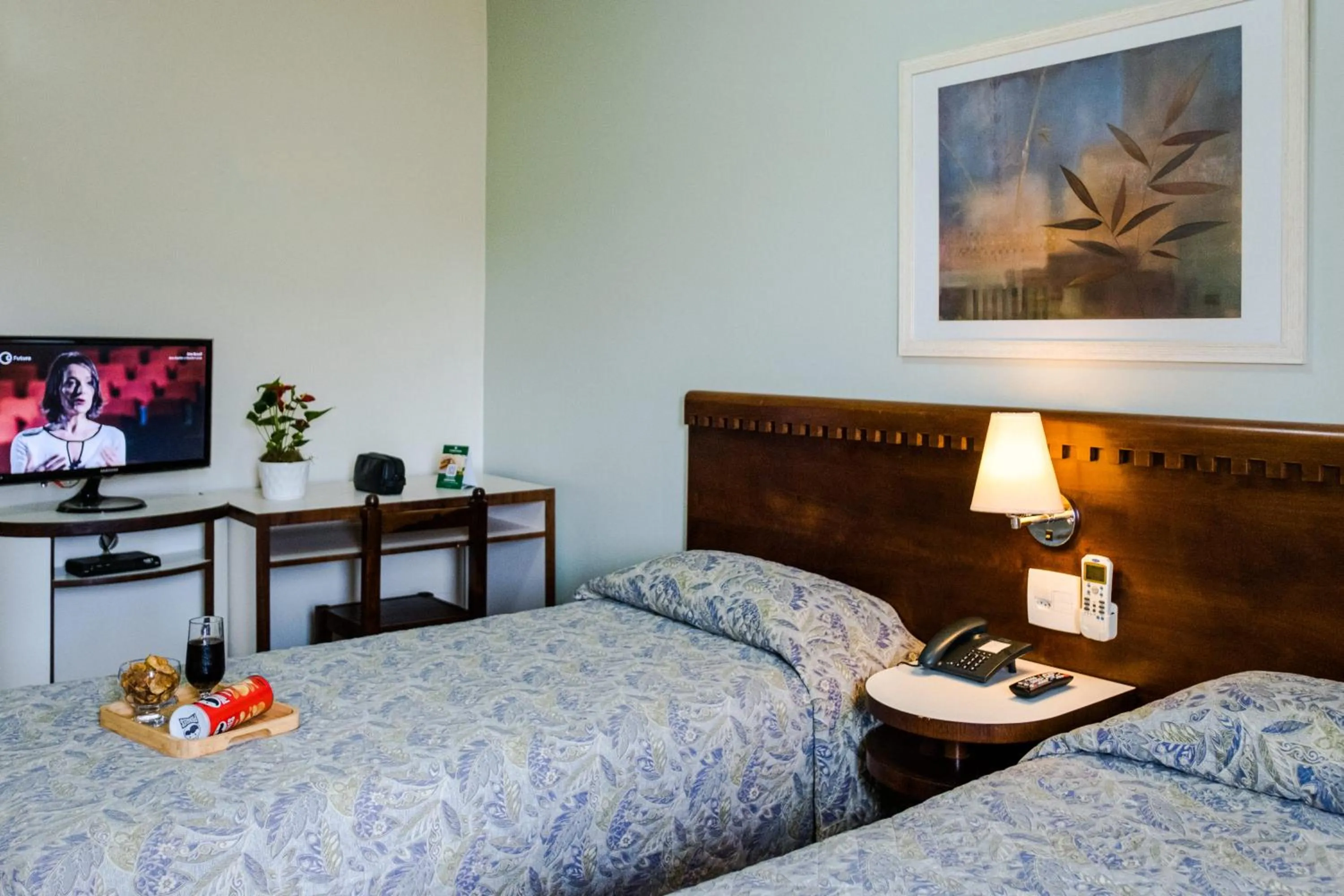 Bed in Vitoria Regia Hotel Bauru