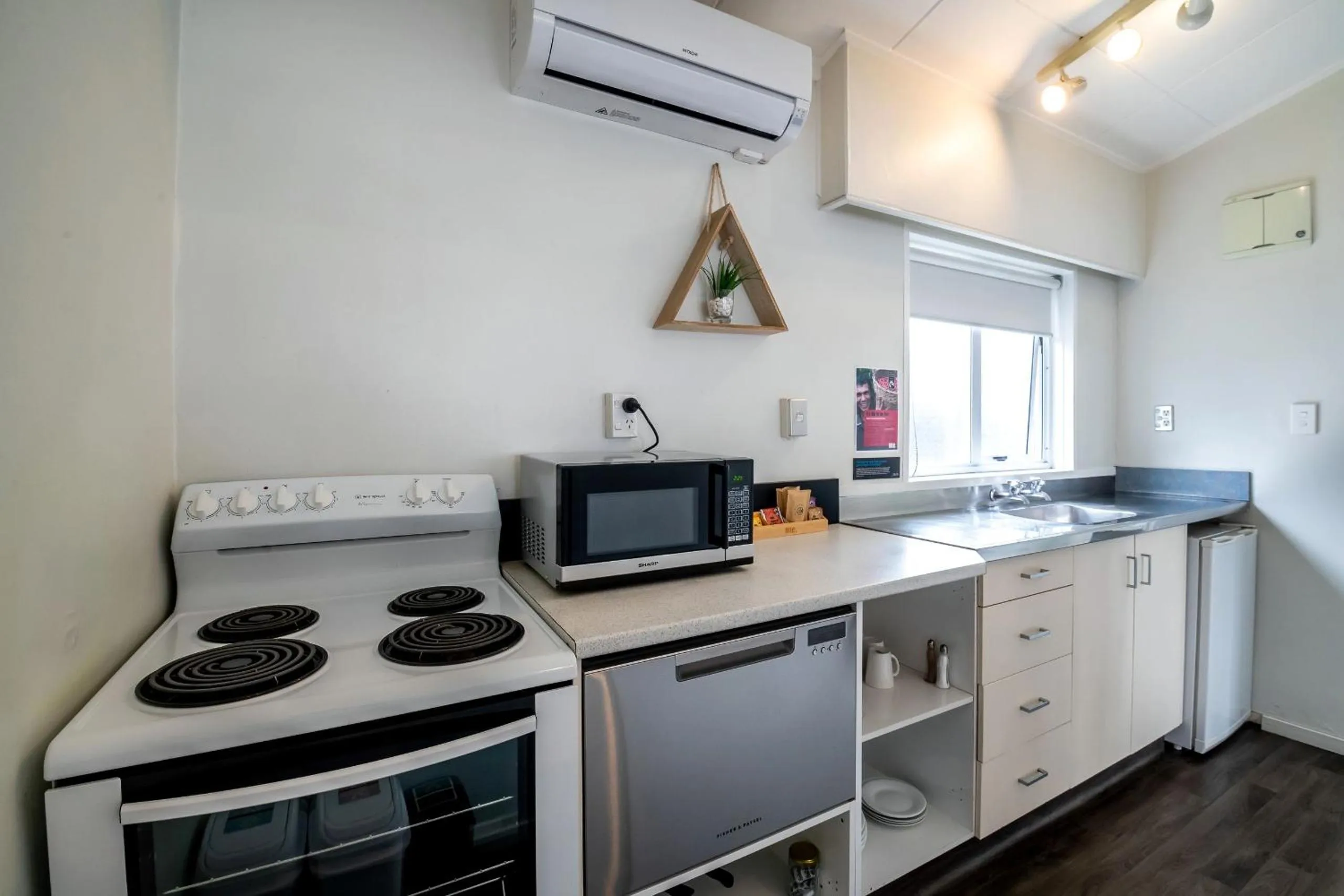 Kitchen or kitchenette in Aura Accommodation