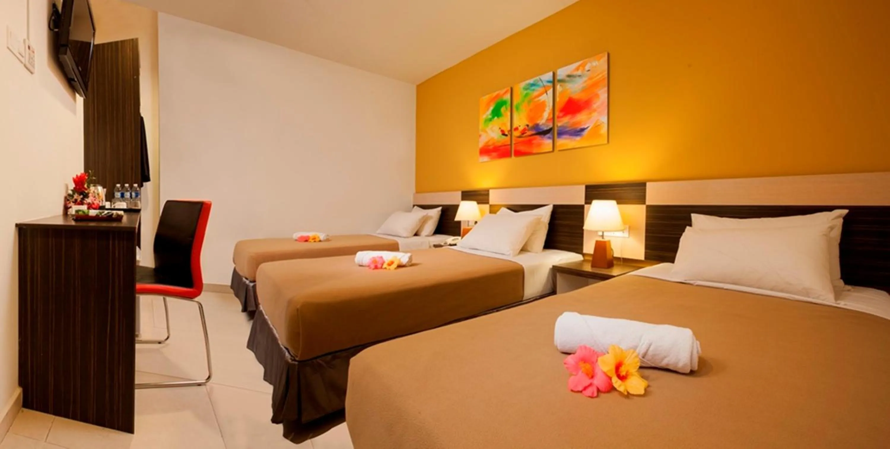 Decorative detail, Bed in LEO Express Hotel