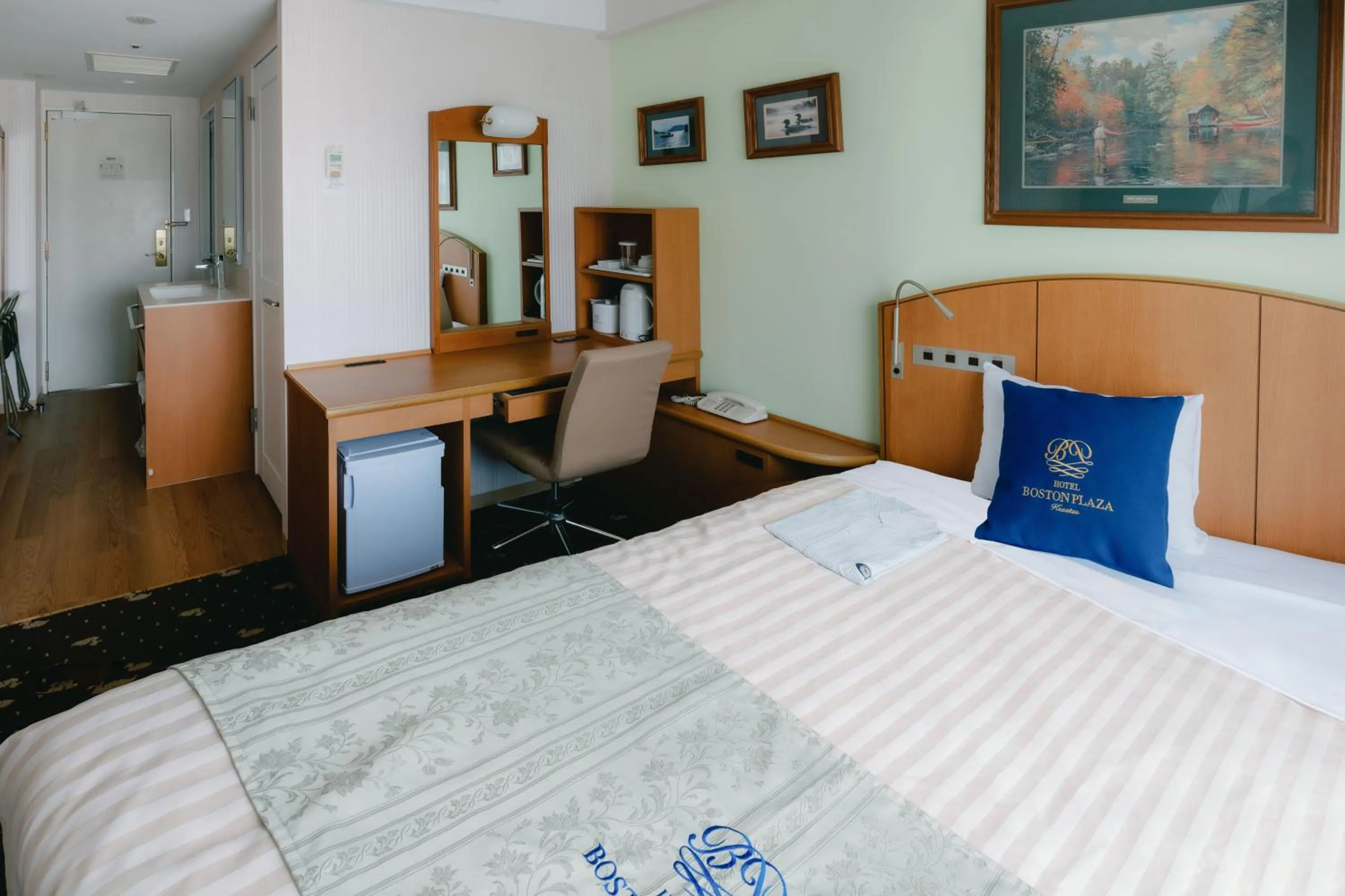 Bed in Hotel Boston Plaza Kusatsu