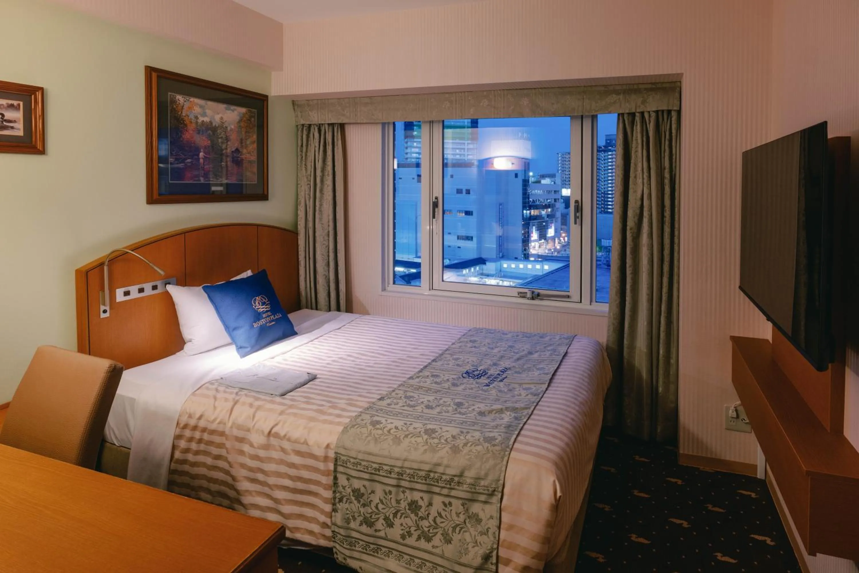 Bed in Hotel Boston Plaza Kusatsu