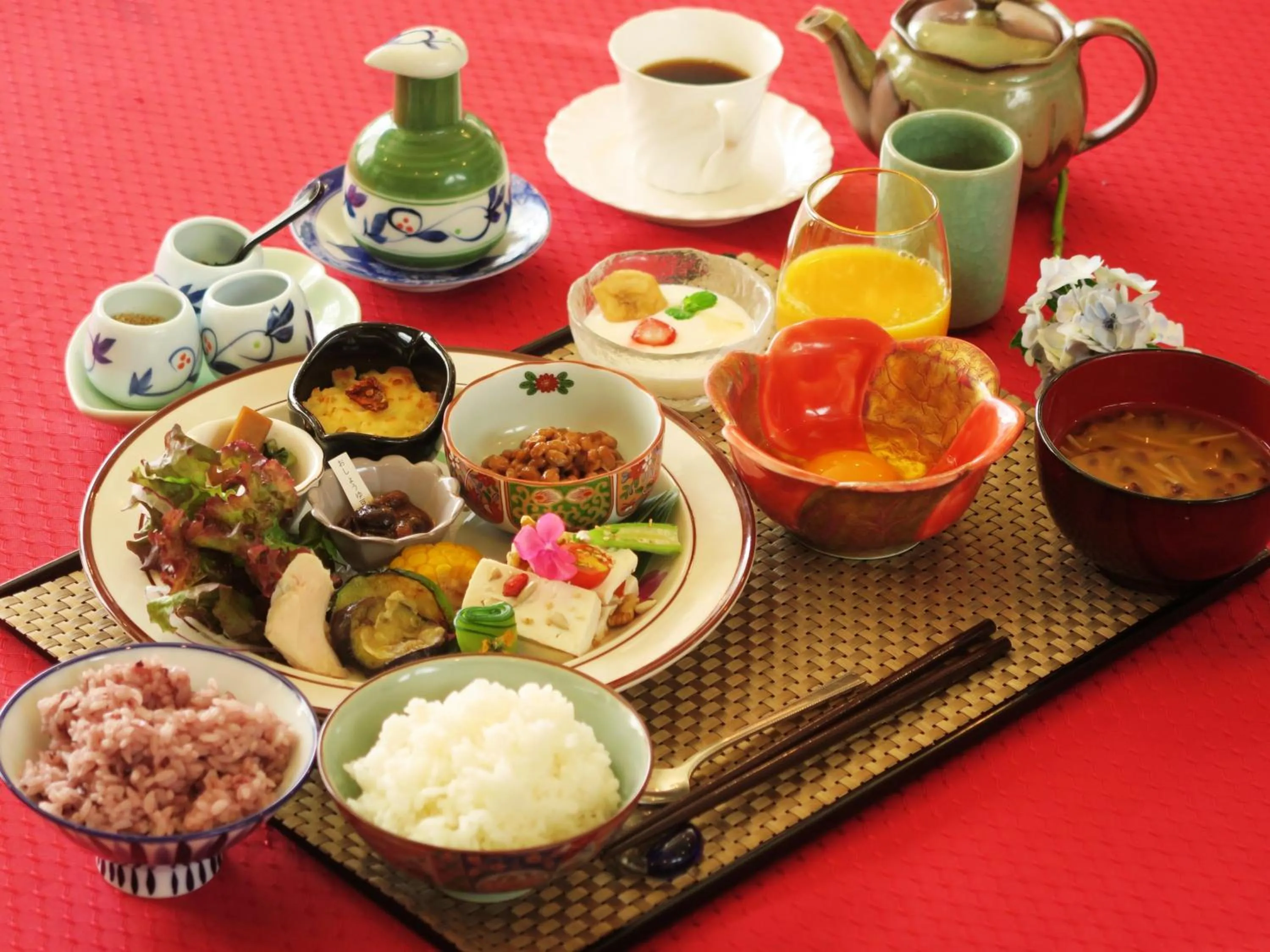 Food and drinks in Guestroom Garden Azumino