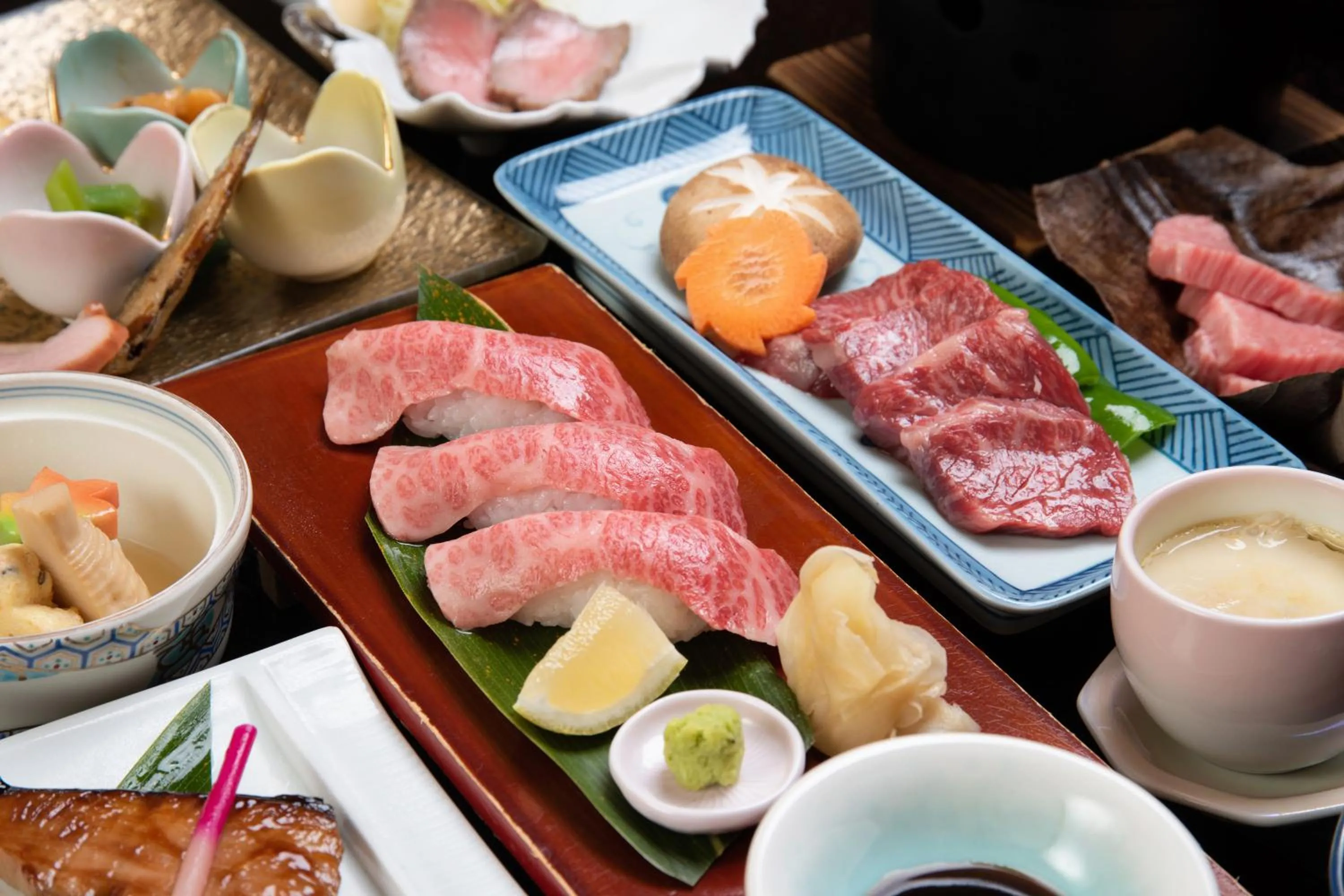 Dinner in Hidatakayama Futarishizuka Hakuun