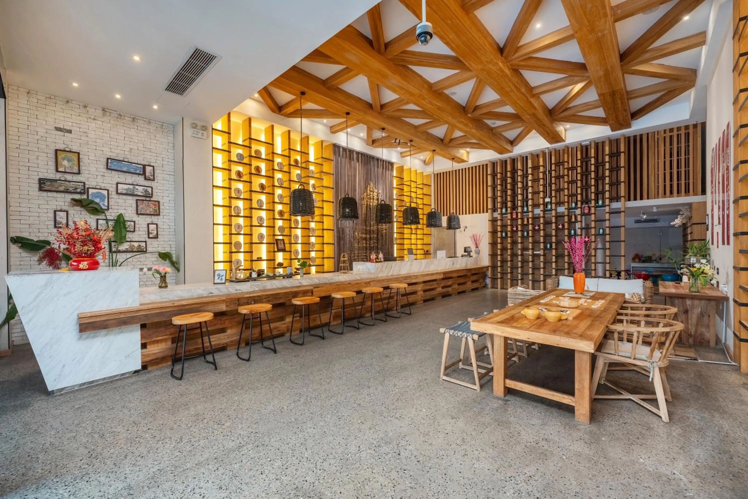 Seating area in Manli Hotel Shanghai Pudong Airport Branch -Provide free shuttle buses to Pudong Airport and Disneyland