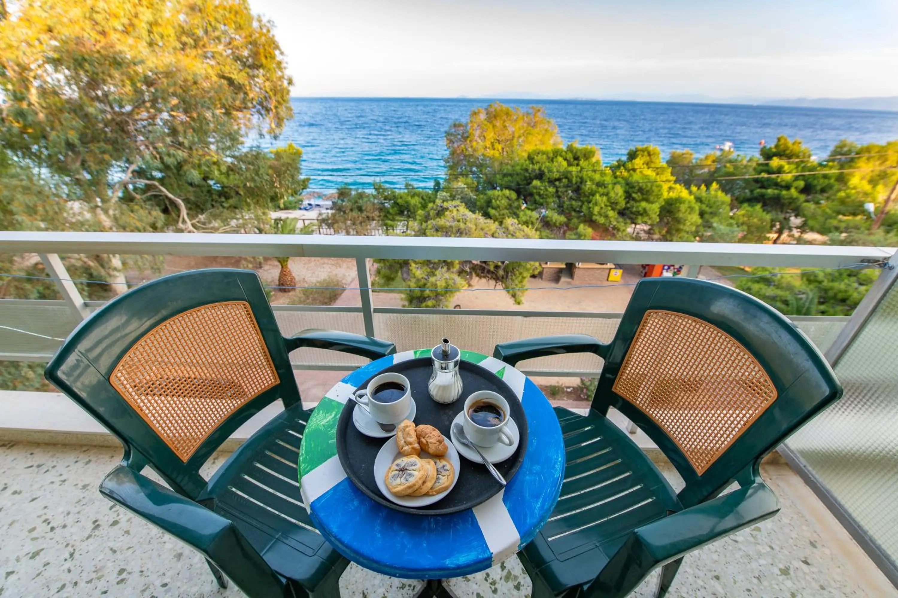 Balcony/Terrace in SUN HOTEL KINETA Beach Front