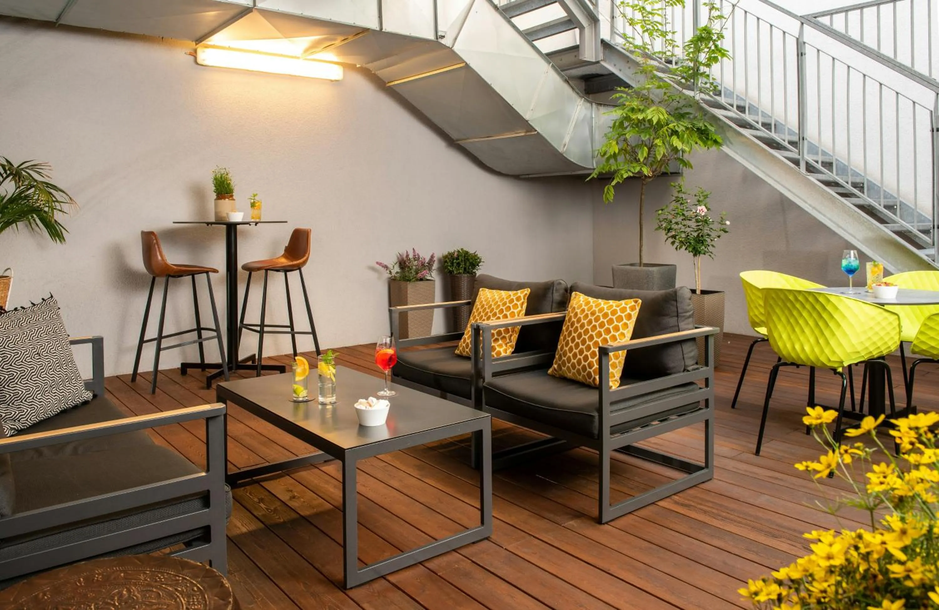 Balcony/Terrace in NYX Hotel Prague by Leonardo Hotels