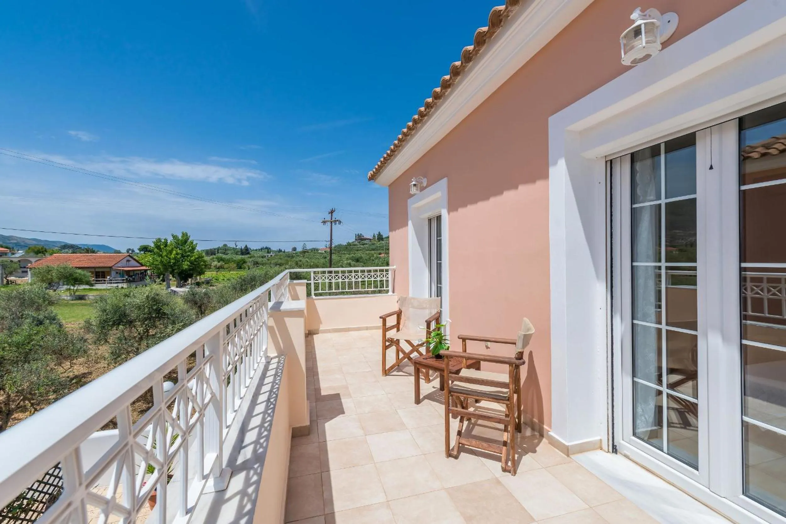 Balcony/Terrace in Lorenzo Villas with Private Pool, 200m from the beach, by ZanteWize