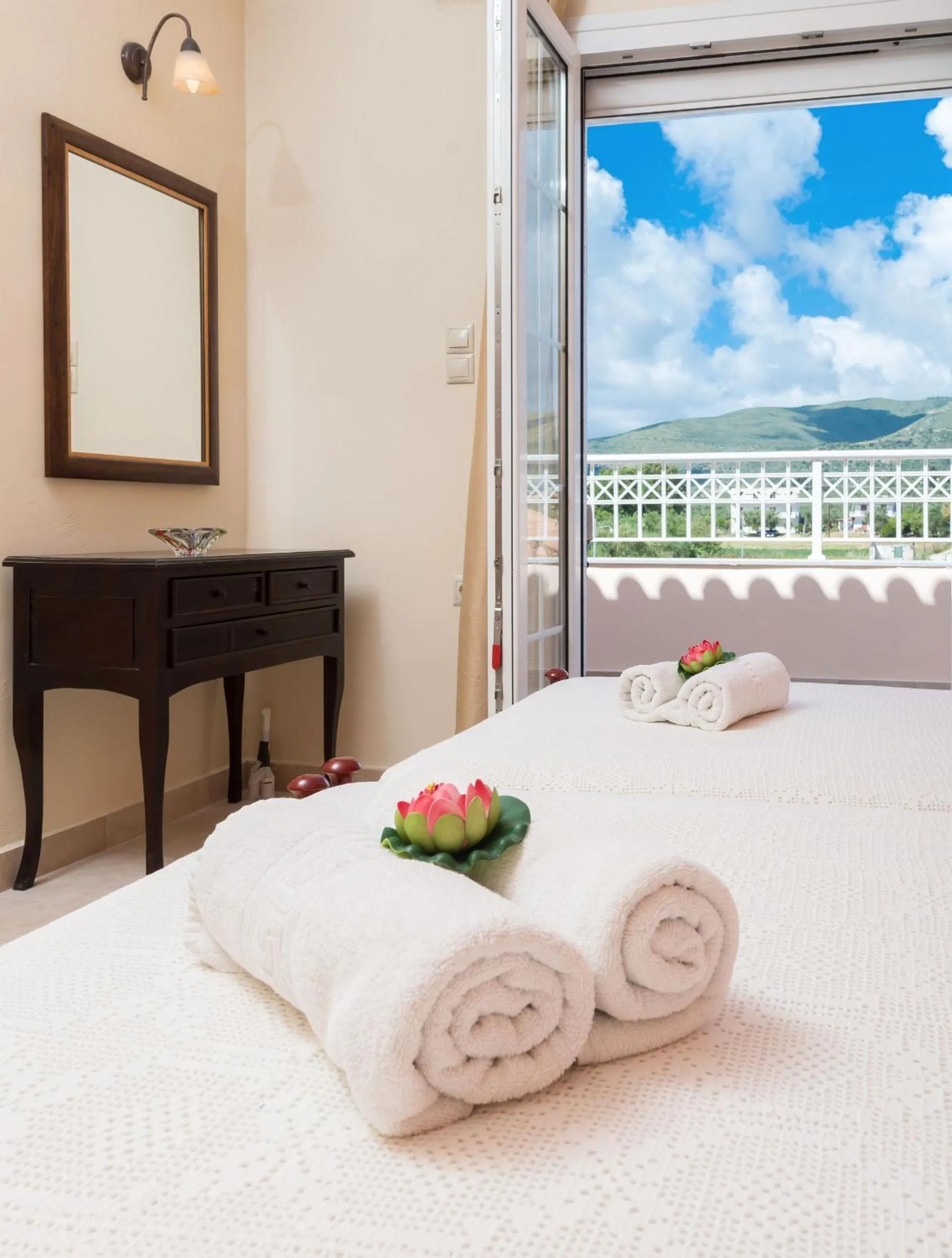 Bedroom, Bed in Lorenzo Villas with Private Pool, 200m from the beach, by ZanteWize