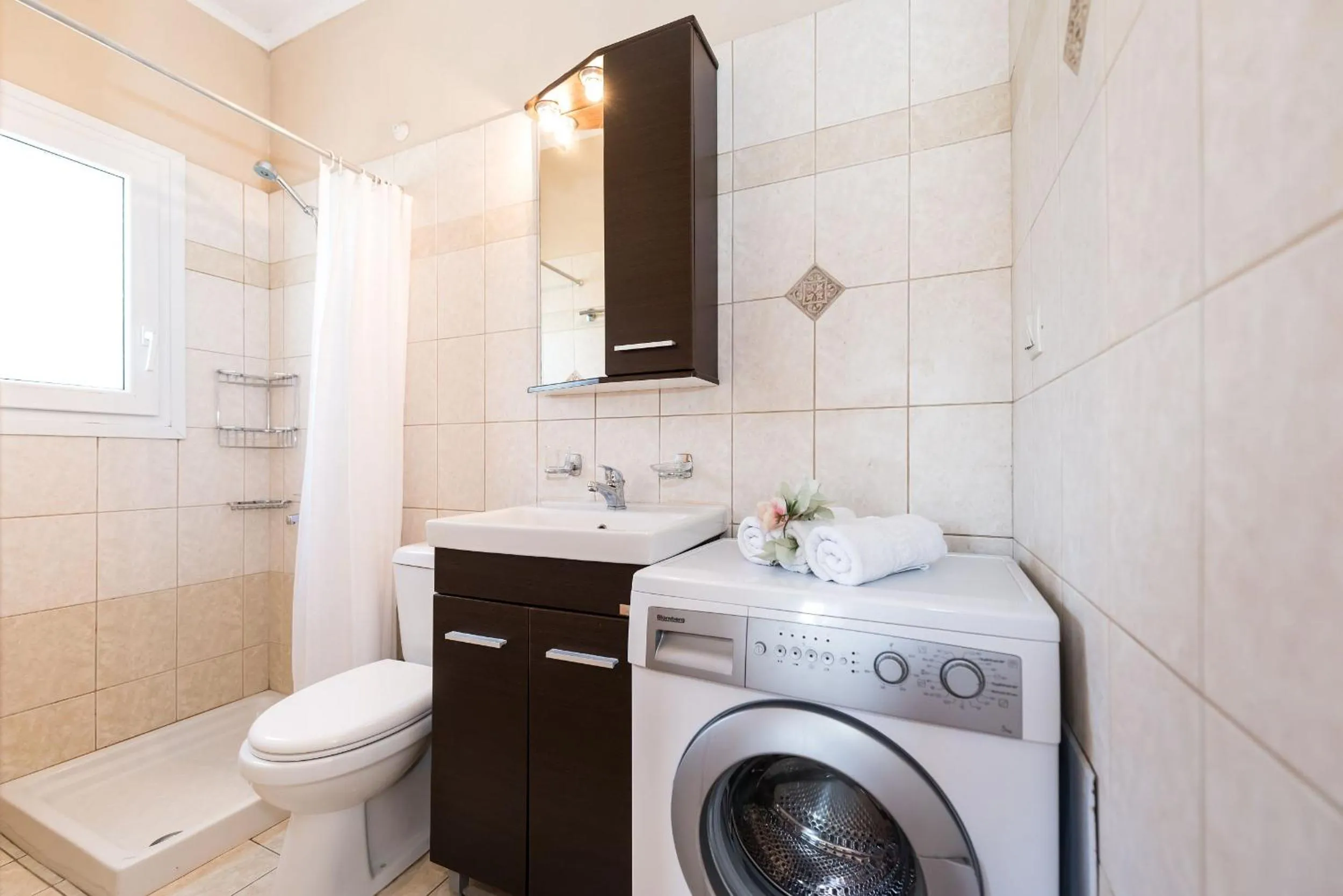 Bathroom in Lorenzo Villas with Private Pool, 200m from the beach, by ZanteWize