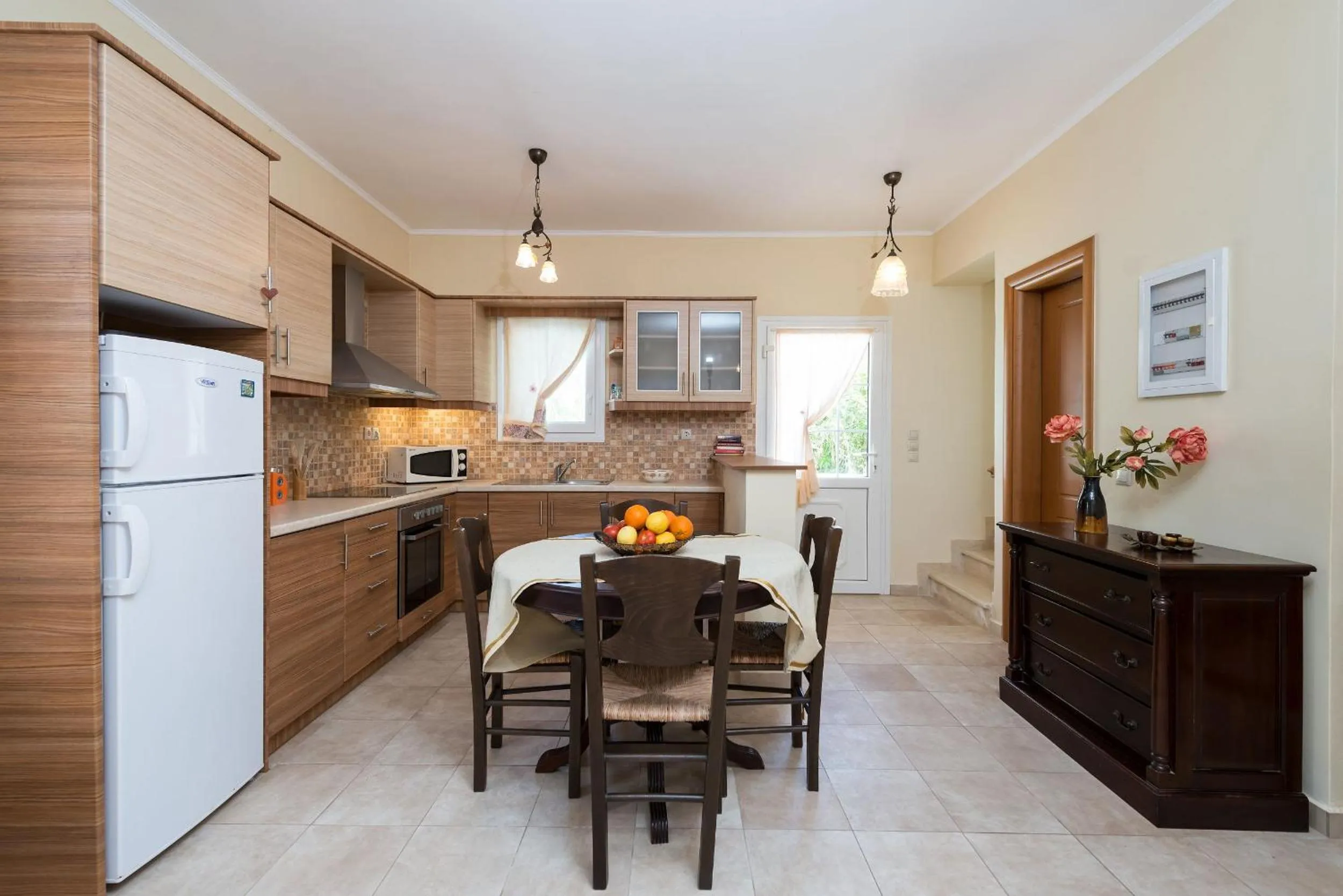 Kitchen or kitchenette in Lorenzo Villas with Private Pool, 200m from the beach, by ZanteWize