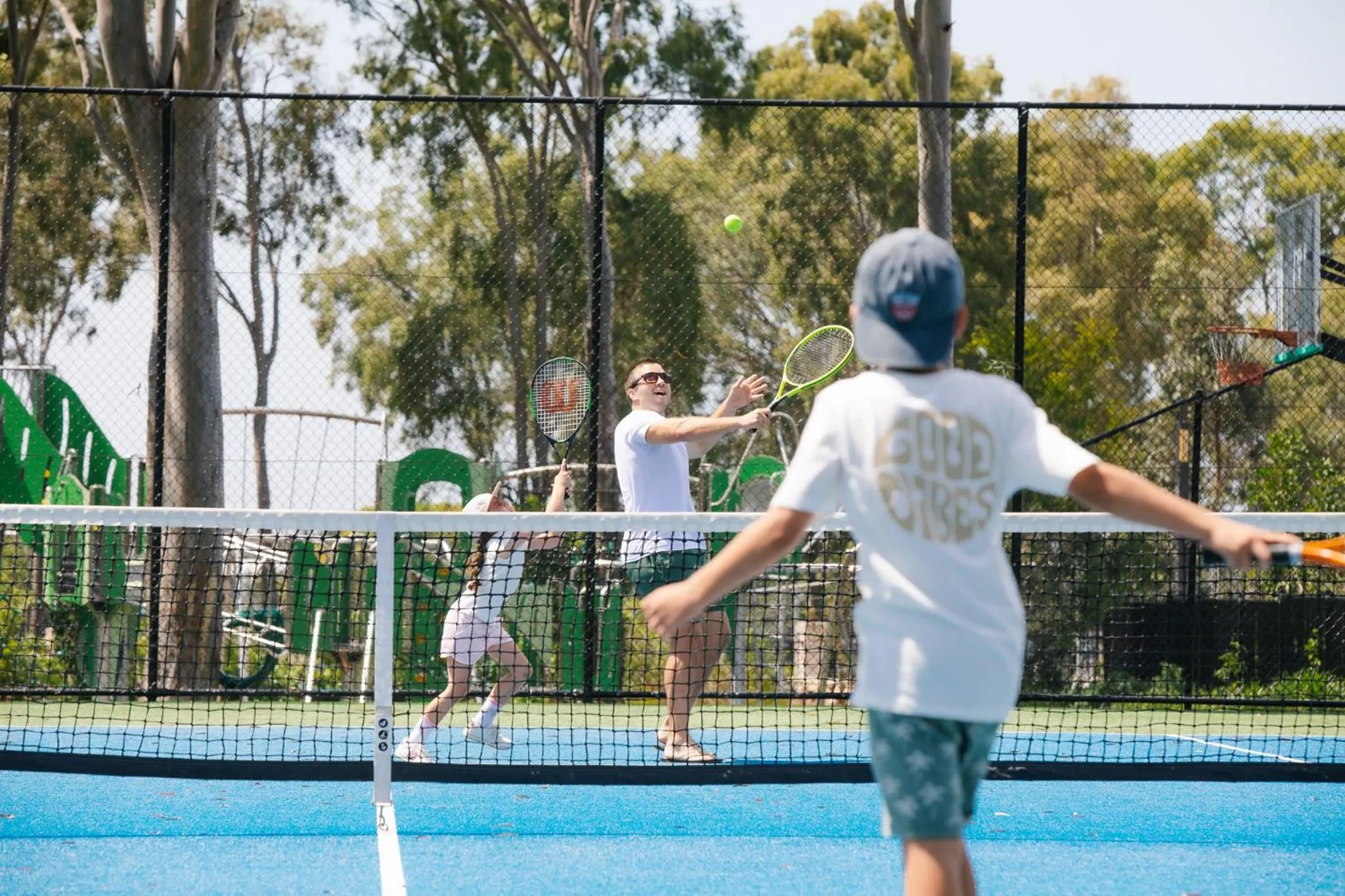 Tennis court in BIG4 Sandstone Point Holiday Resort Bribie Island