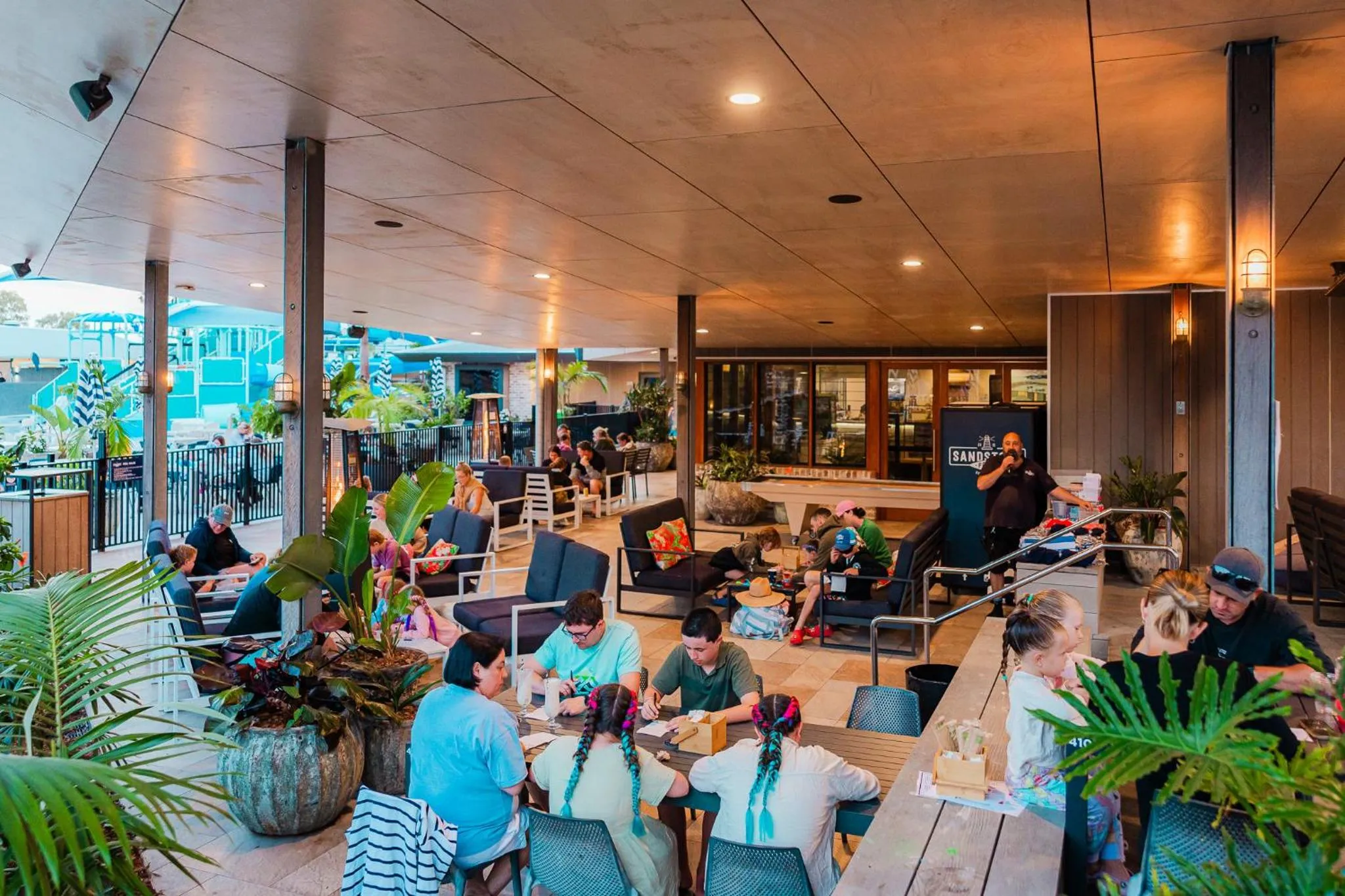 Evening entertainment in BIG4 Sandstone Point Holiday Resort Bribie Island