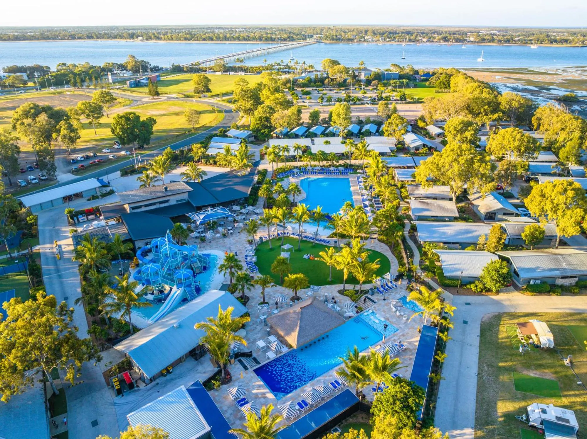 Swimming pool in BIG4 Sandstone Point Holiday Resort Bribie Island