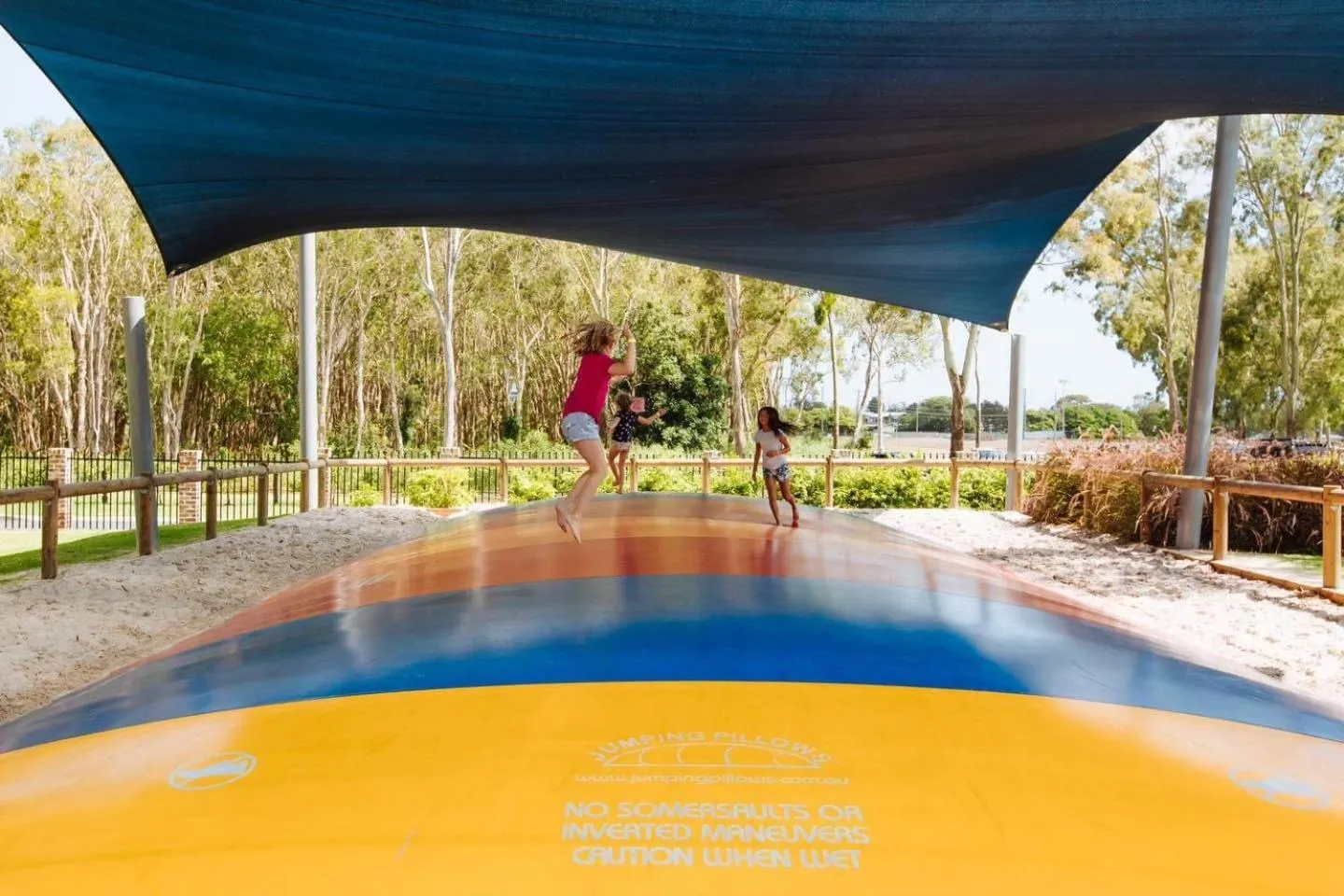 Children play ground in BIG4 Sandstone Point Holiday Resort Bribie Island