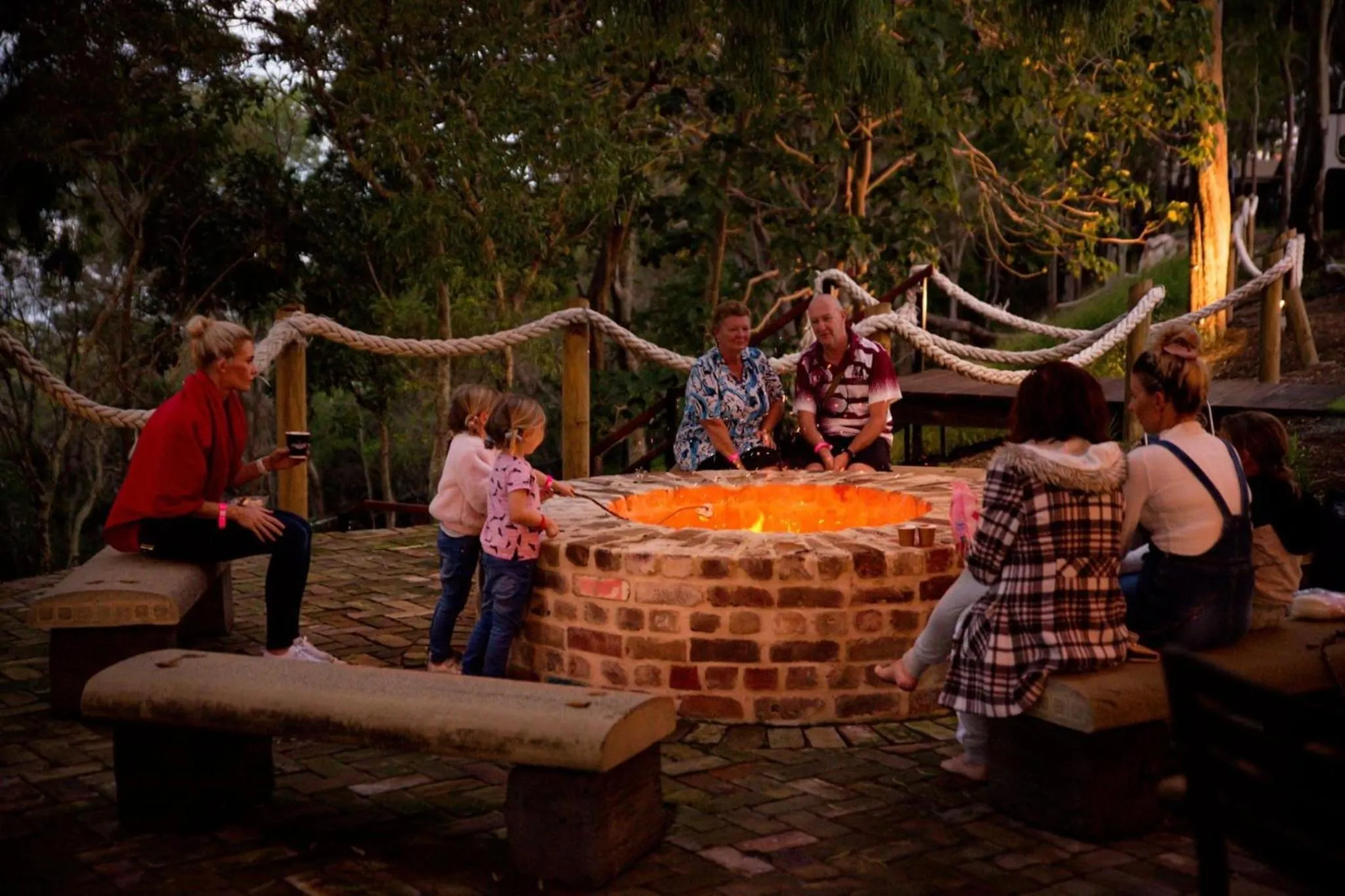 People in BIG4 Sandstone Point Holiday Resort Bribie Island