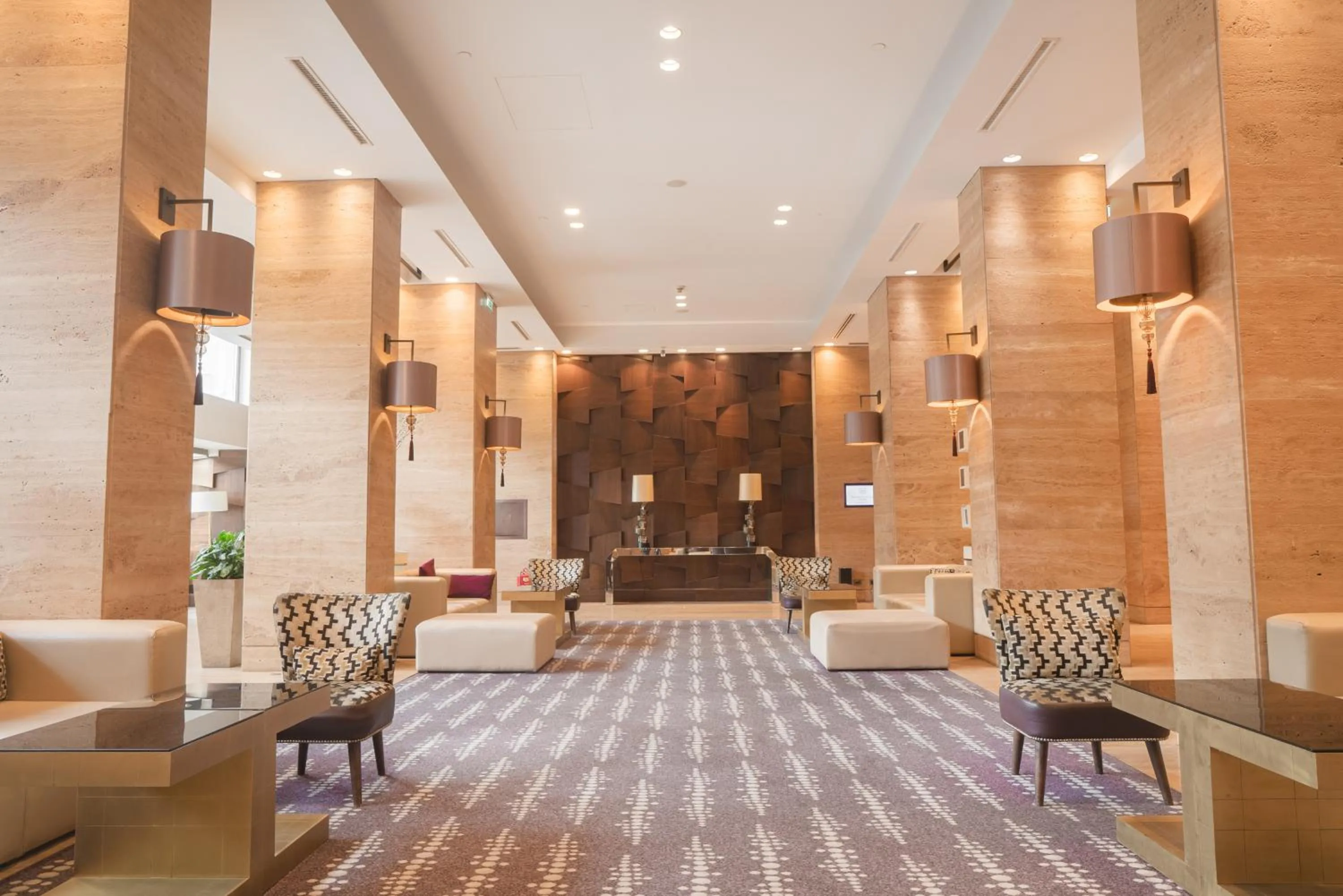 Lobby or reception in Metropol Palace, Belgrade