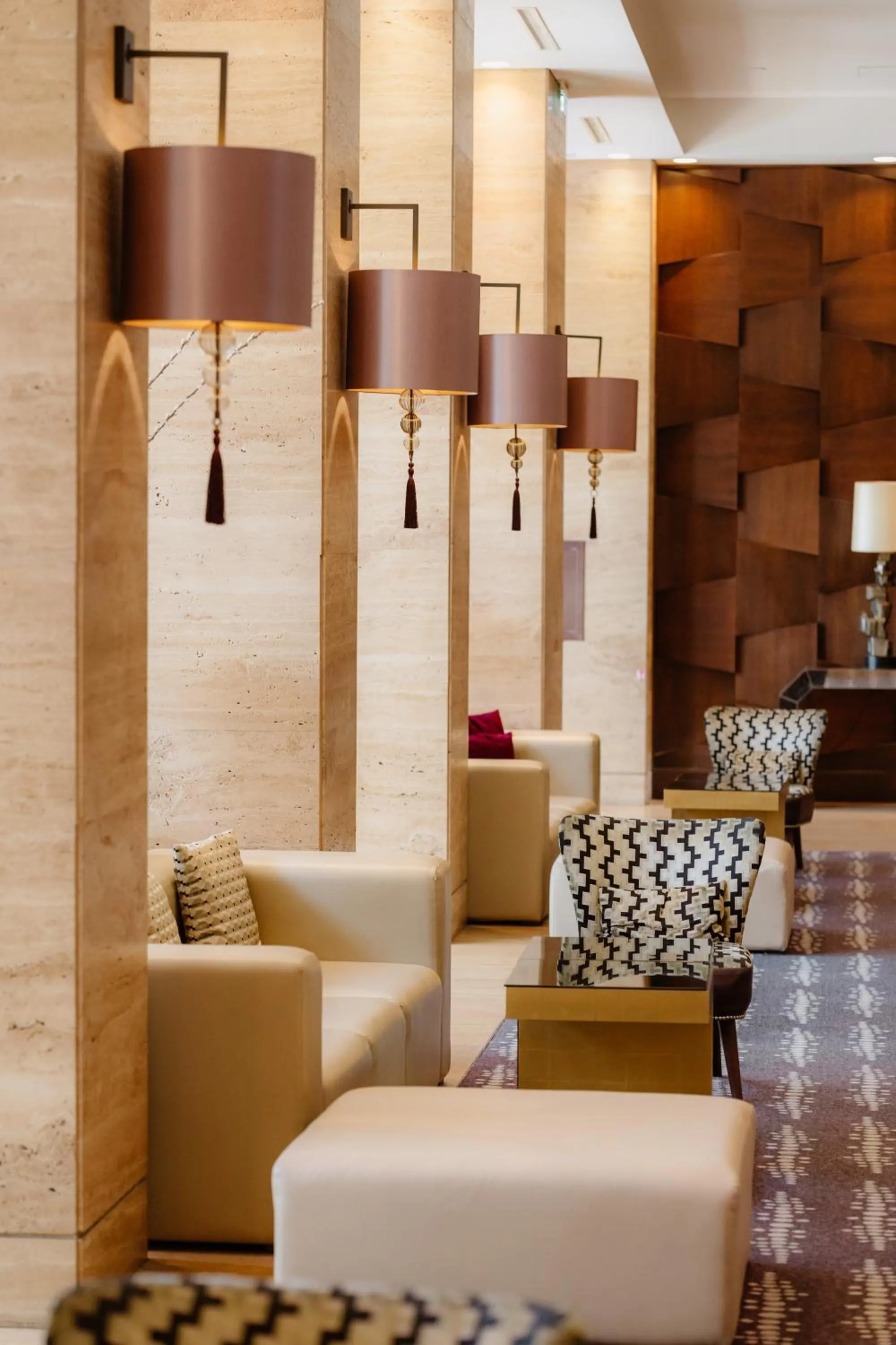 Lobby or reception in Metropol Palace, Belgrade