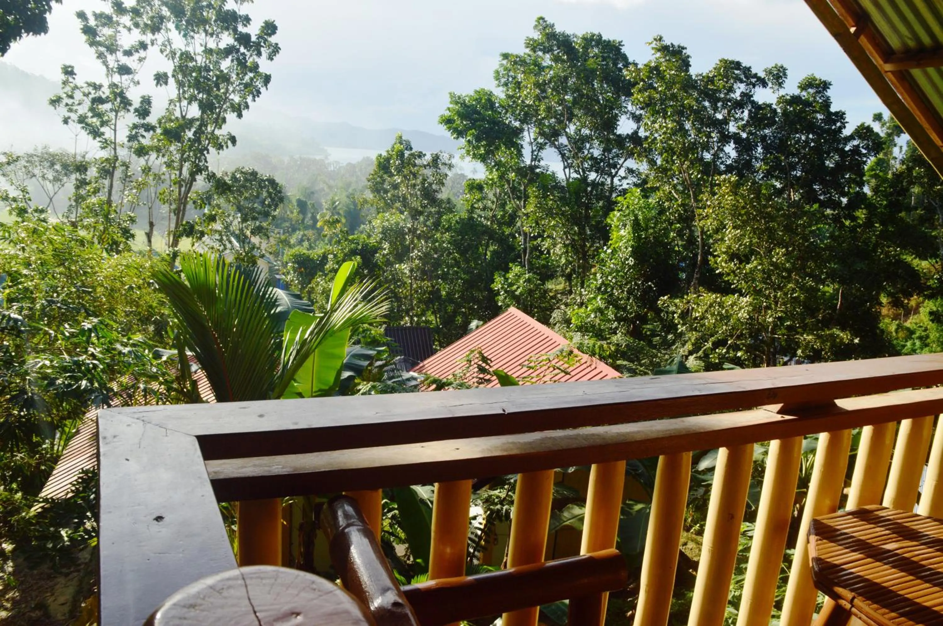 Balcony/Terrace in Victordelia Hilltop Hostel