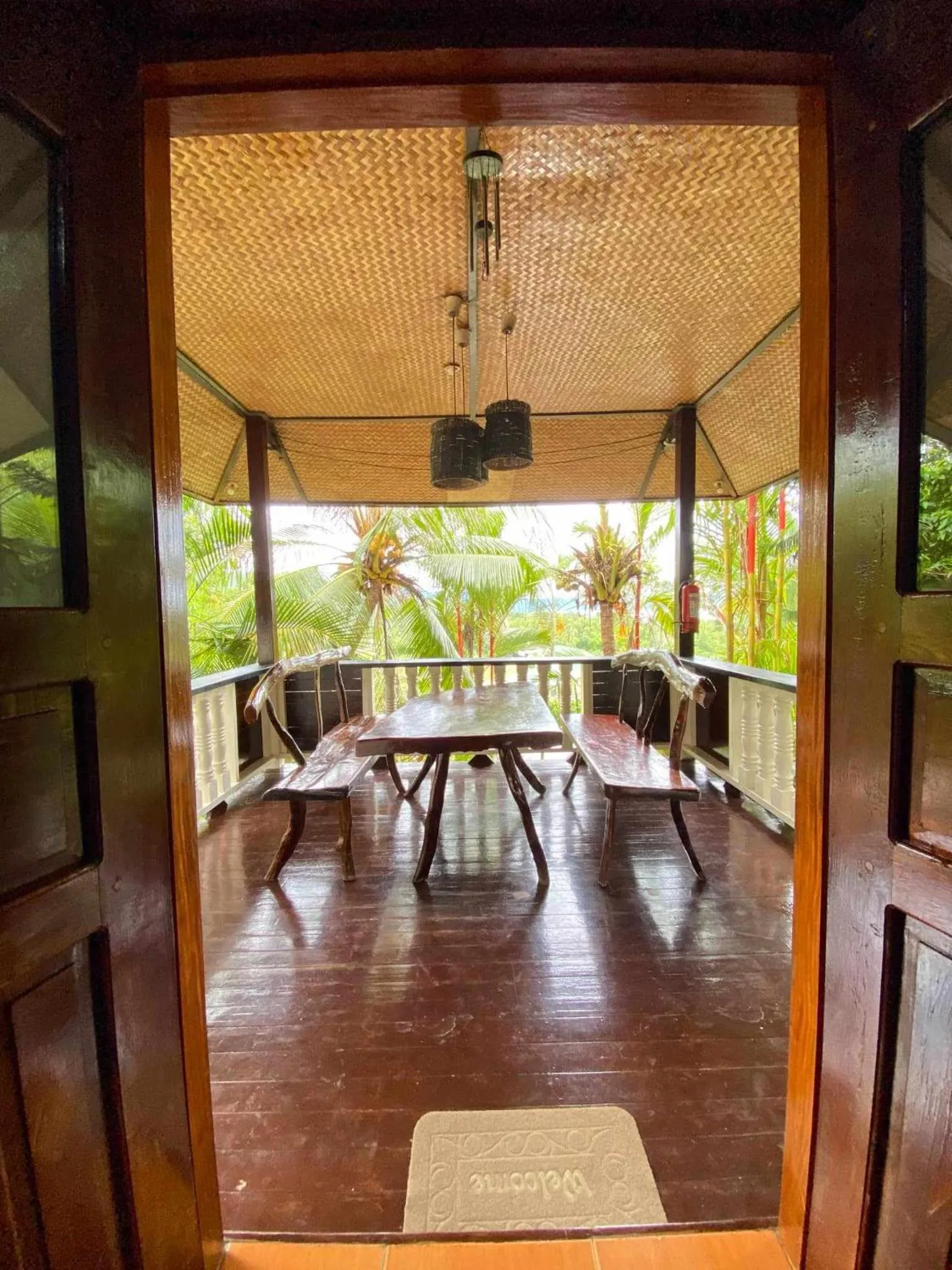 Balcony/Terrace in Victordelia Hilltop Hostel