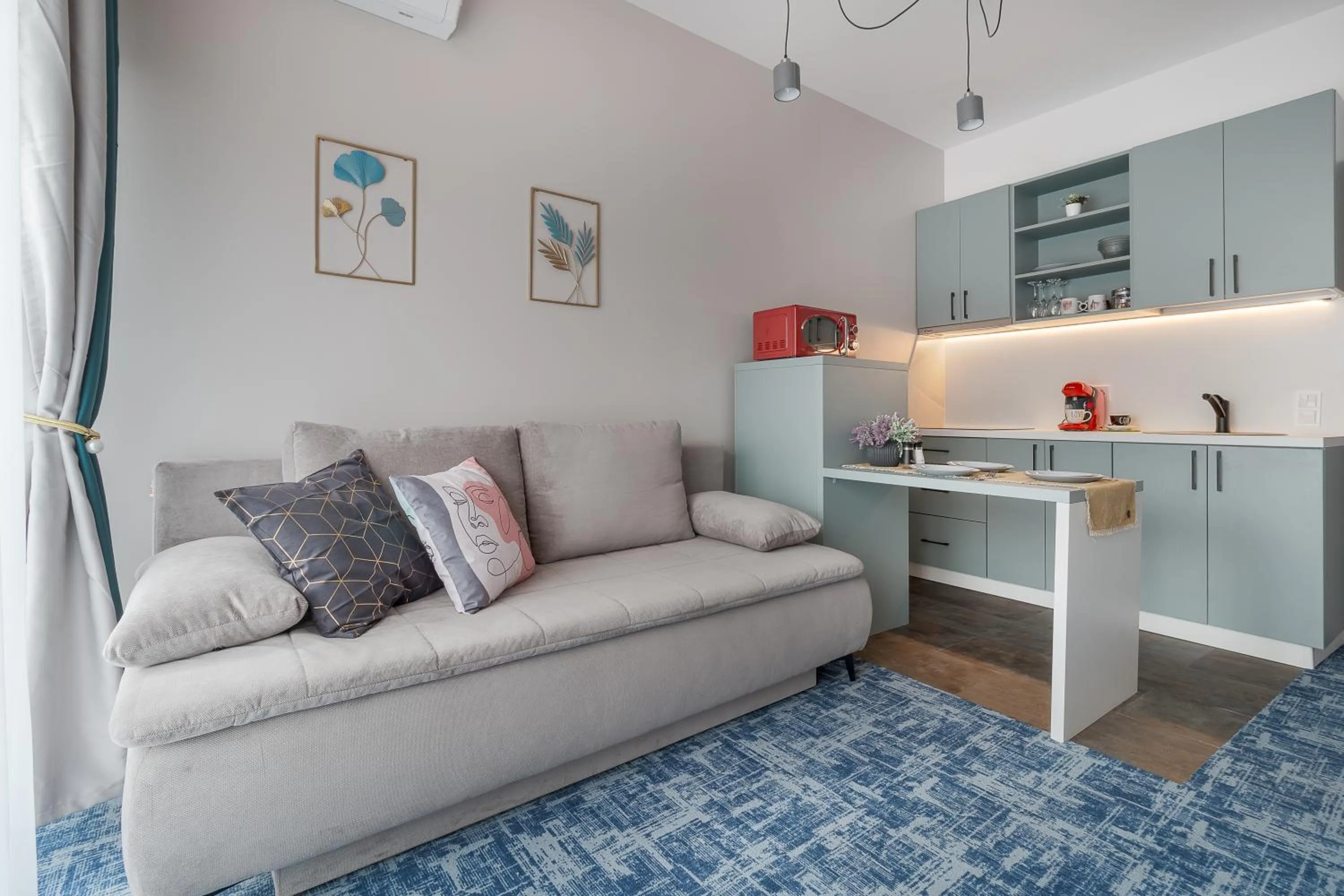 Kitchen or kitchenette in Aparthotel Aria Boutique