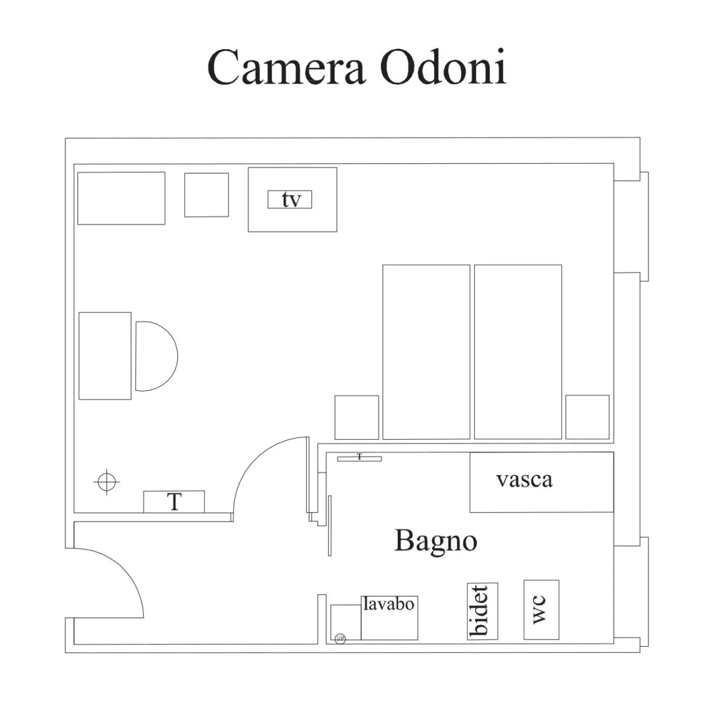 Bedroom in Palazzo Raspanti