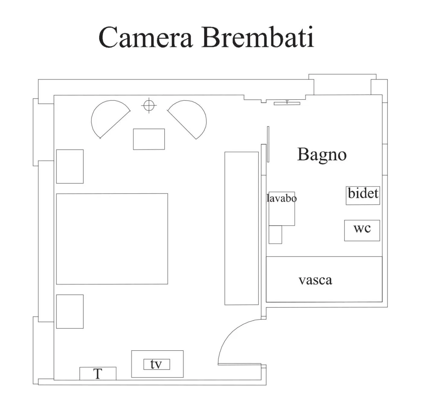 Bedroom in Palazzo Raspanti