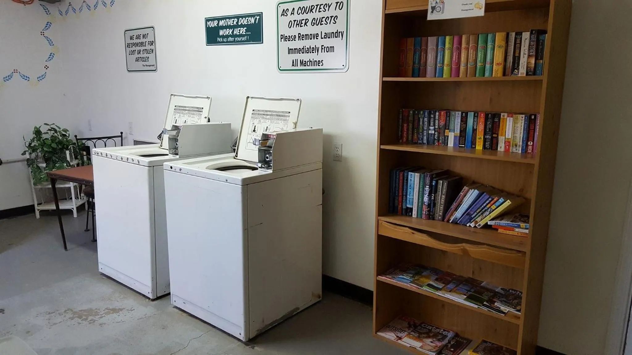 Library in 100 Mile Motel & RV Park