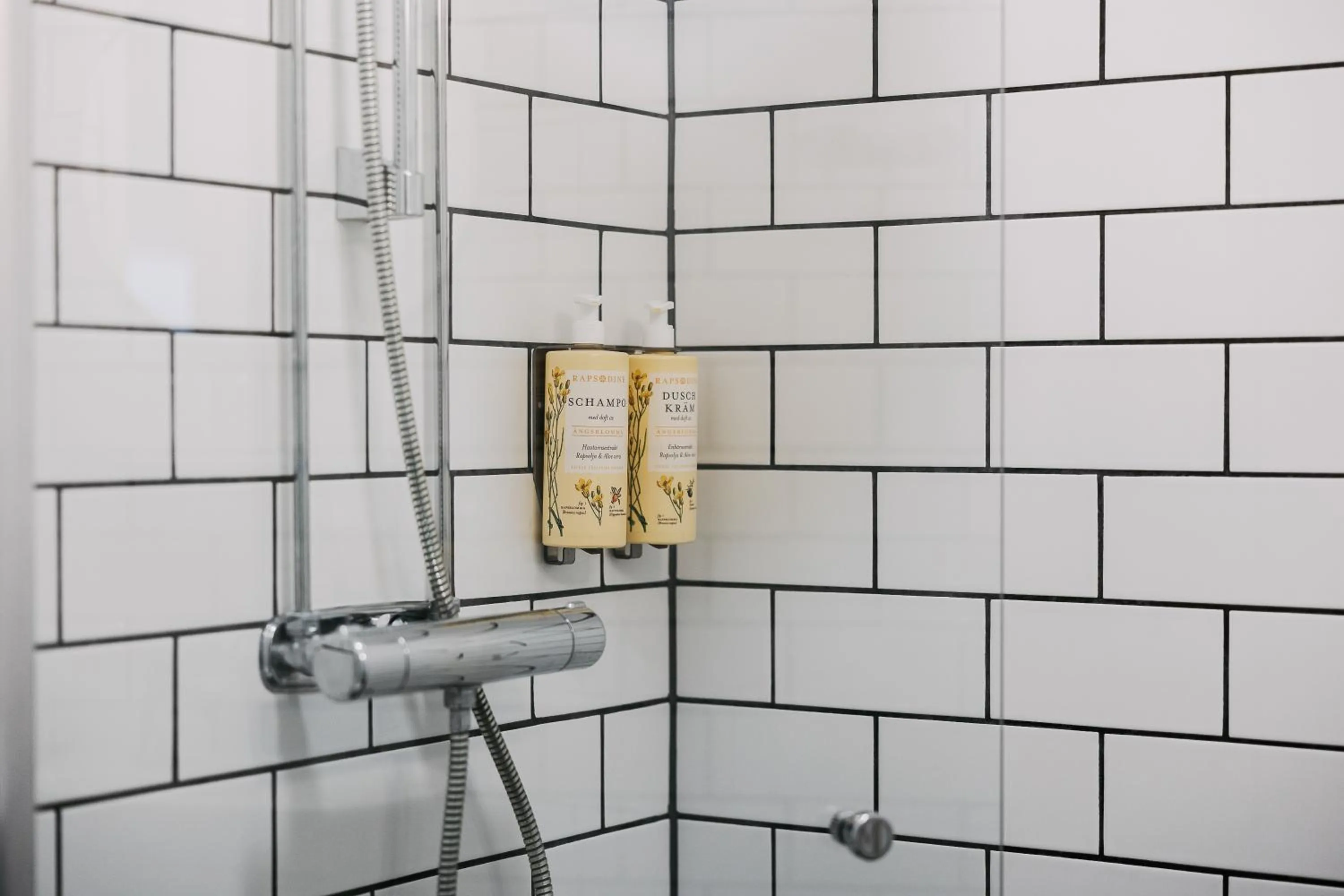 Shower in BriQ Hotell