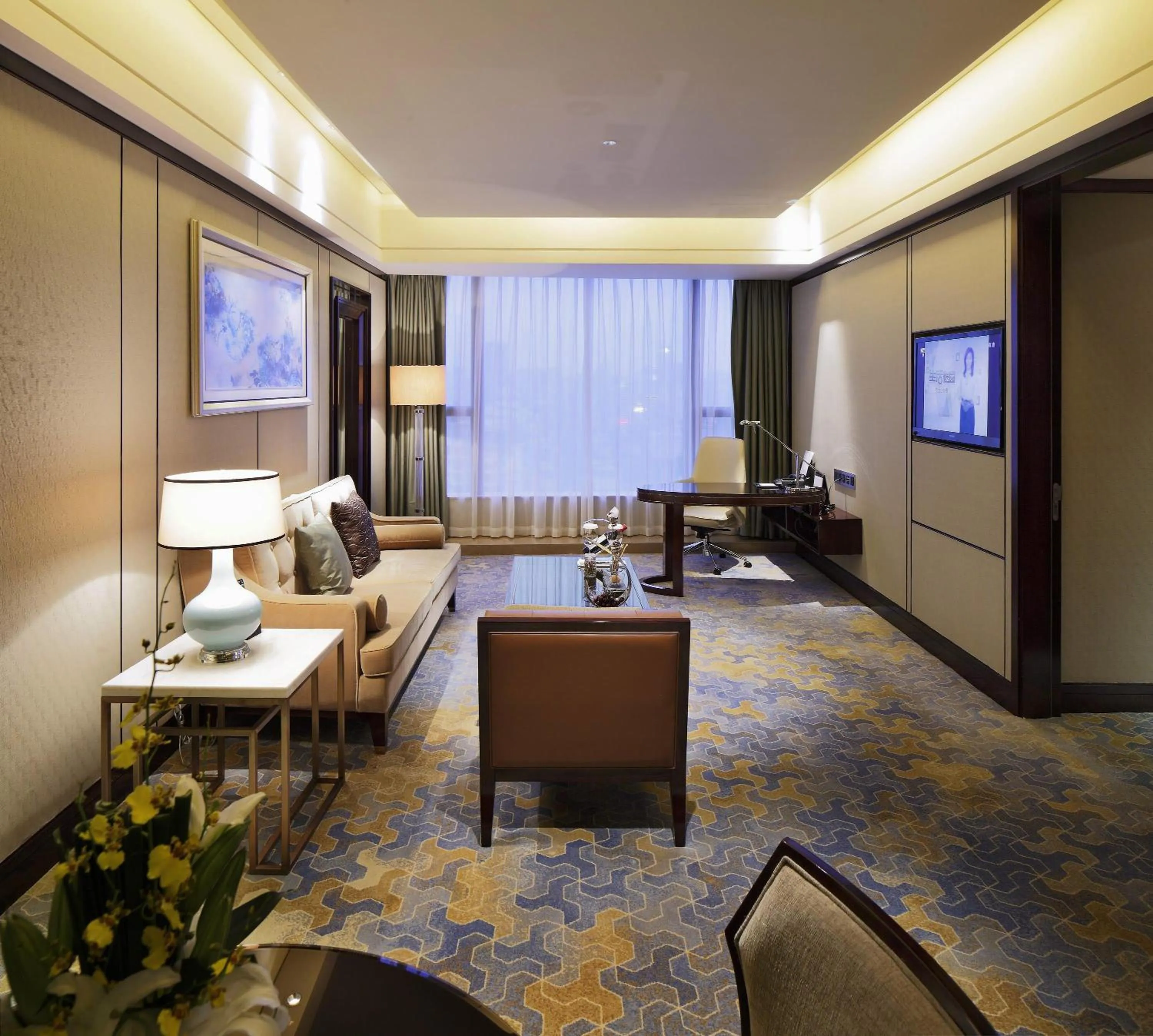 View (from property/room), Bed in Kempinski Hotel Xiamen