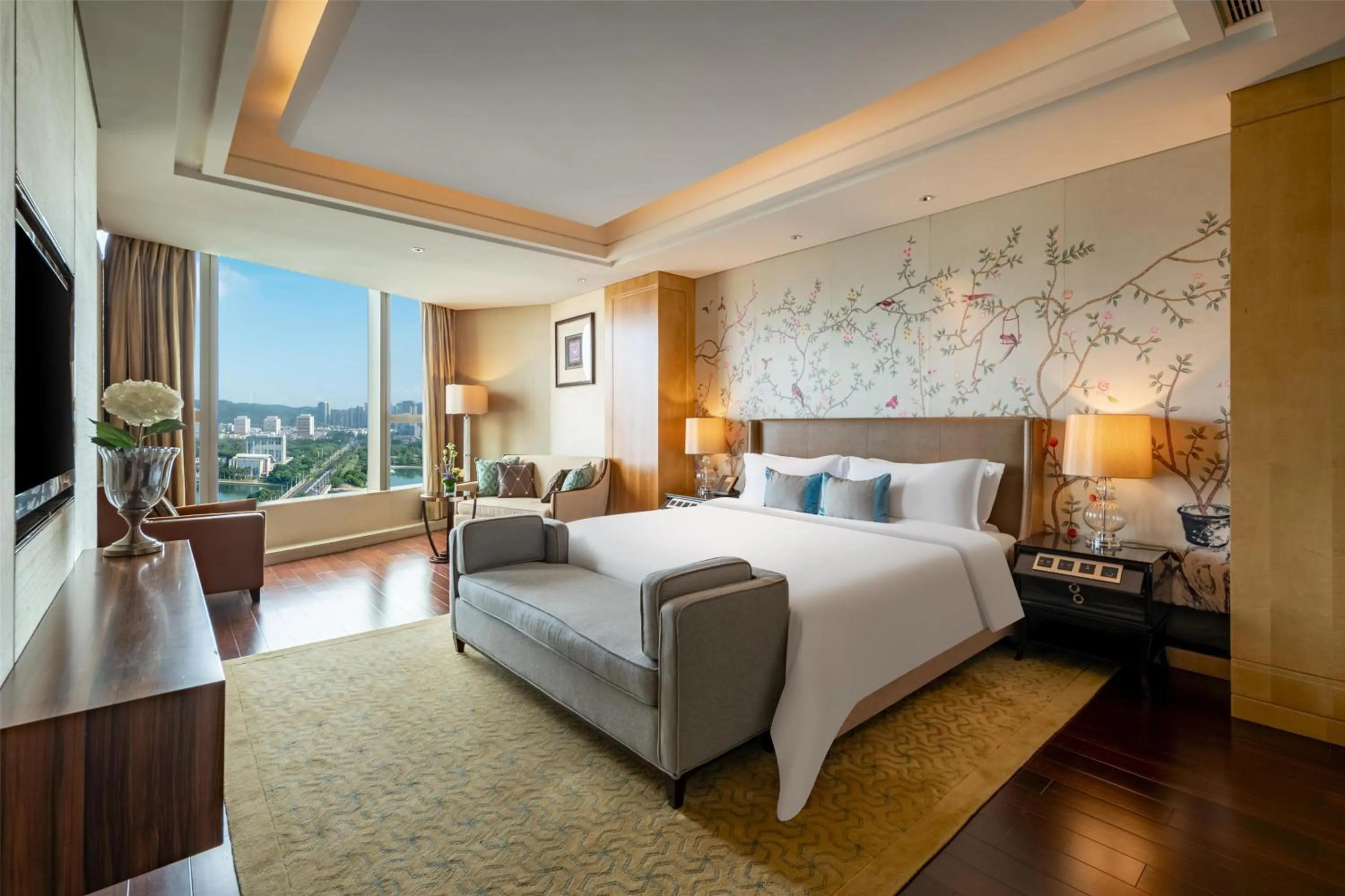 Photo of the whole room, Bed in Kempinski Hotel Xiamen