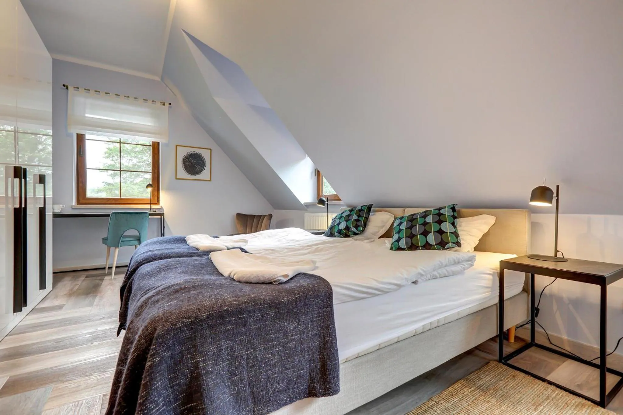 Bedroom, Bed in POD DEBEM Kompleks Zeglarsko-Rekreacyjny