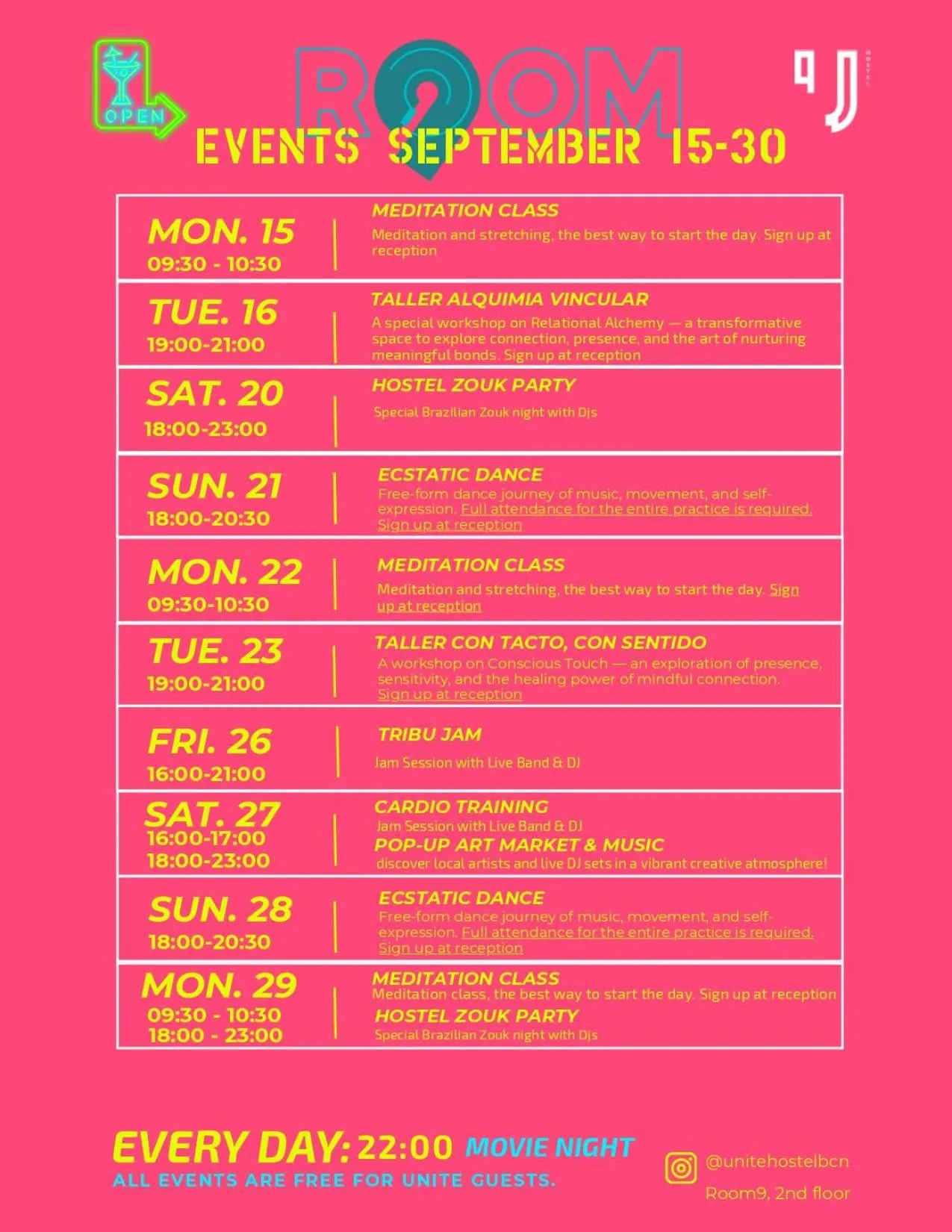 Activities in Unite Hostel Barcelona