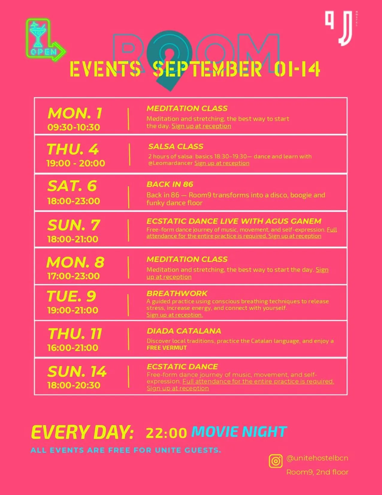 Activities in Unite Hostel Barcelona