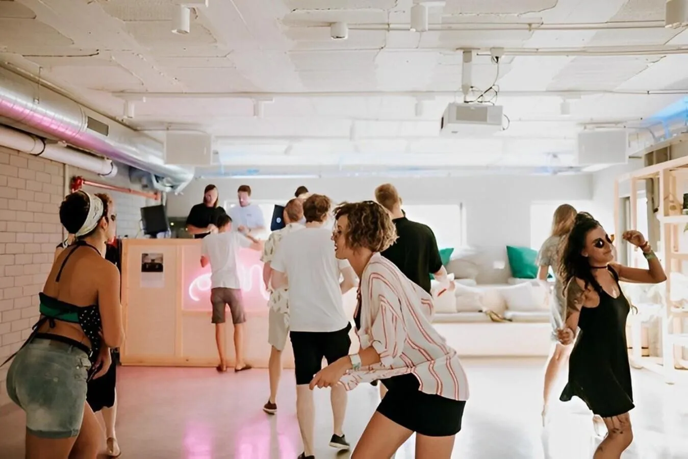 group of guests in Unite Hostel Barcelona