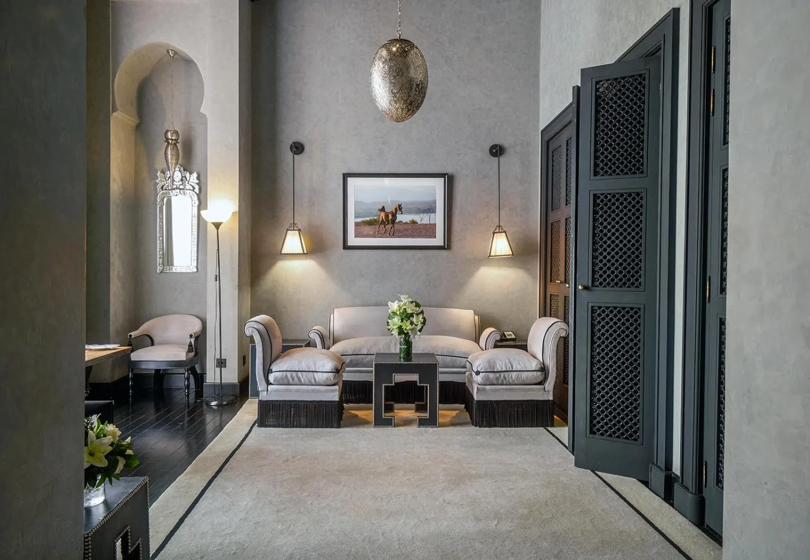 Living room, Bed in Selman Marrakech