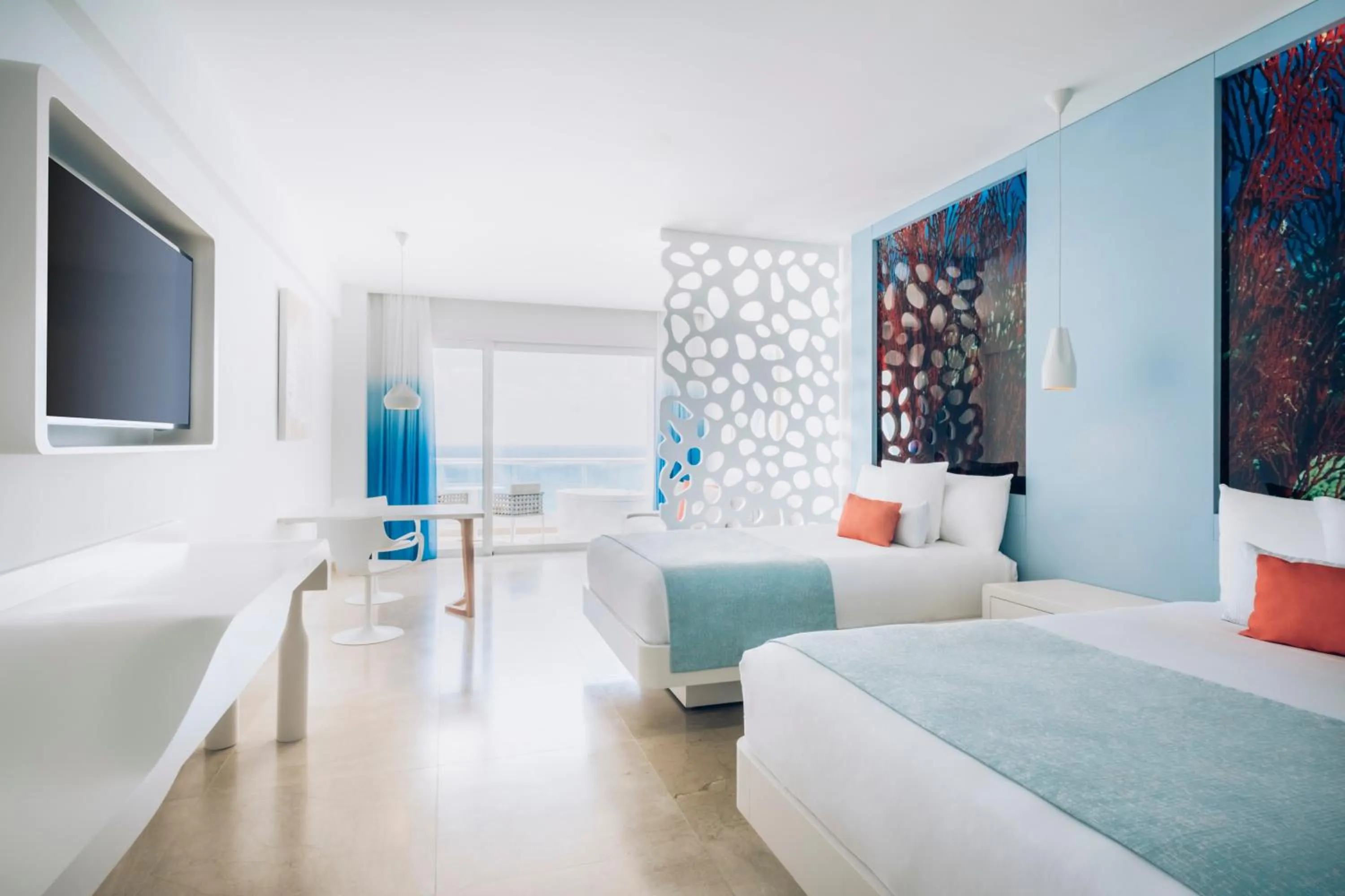 Bed in Coral Level at Iberostar Selection Cancun