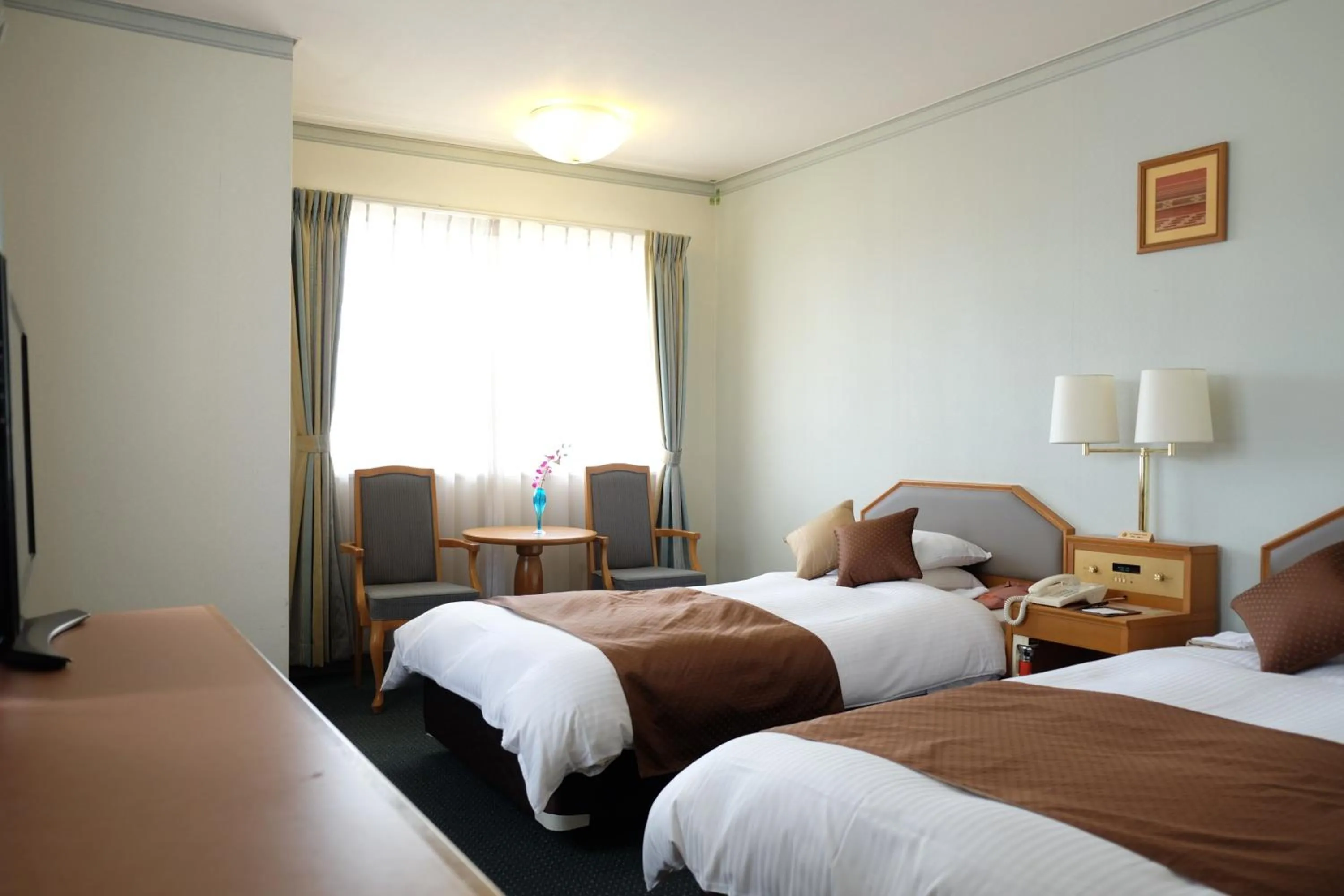 Decorative detail, Bed in Hotel Miyahira