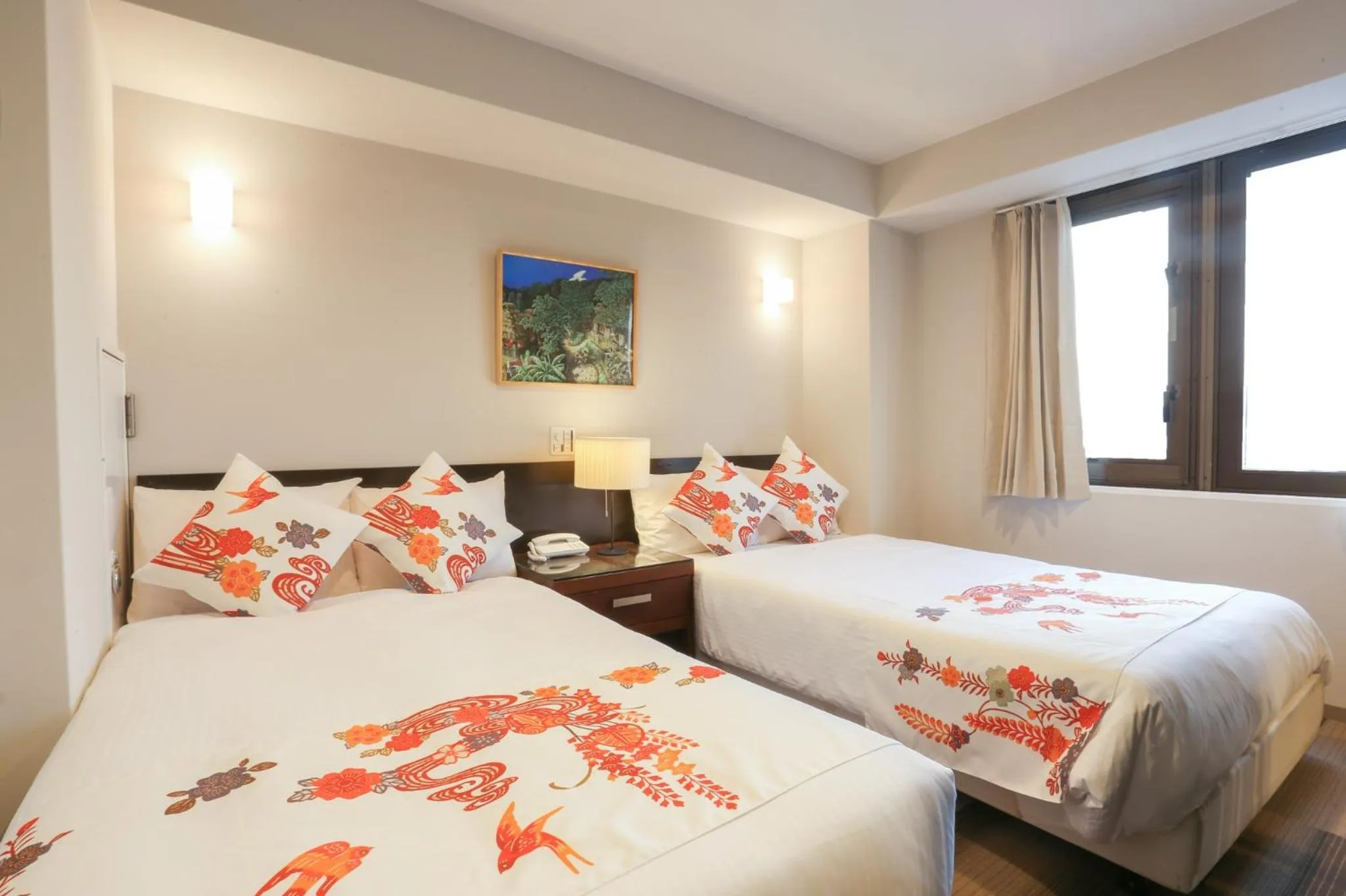 Bed in Hotel Naha City -Kokusai Street-