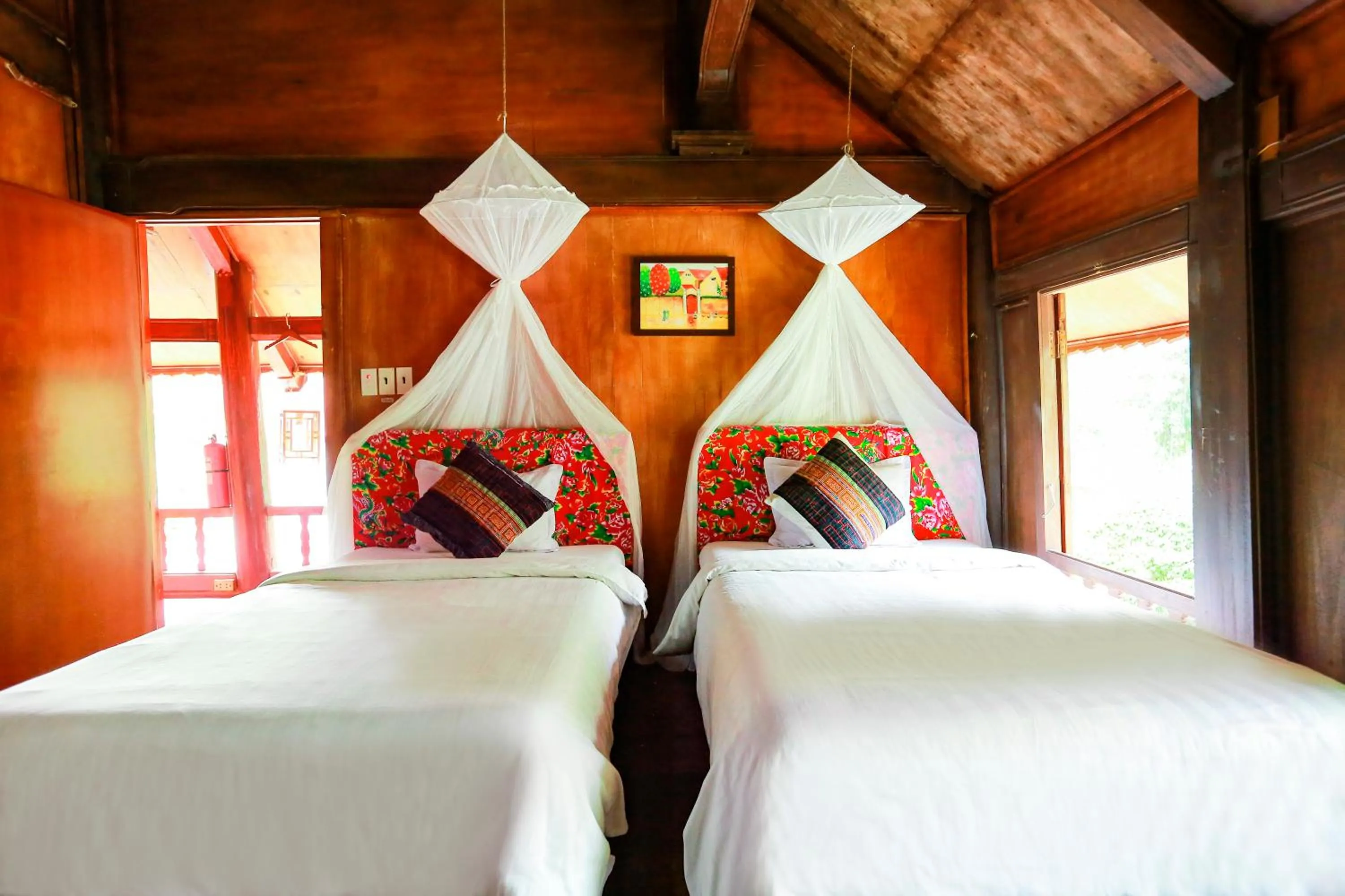 Bed in Cat Ba Eco Lodge