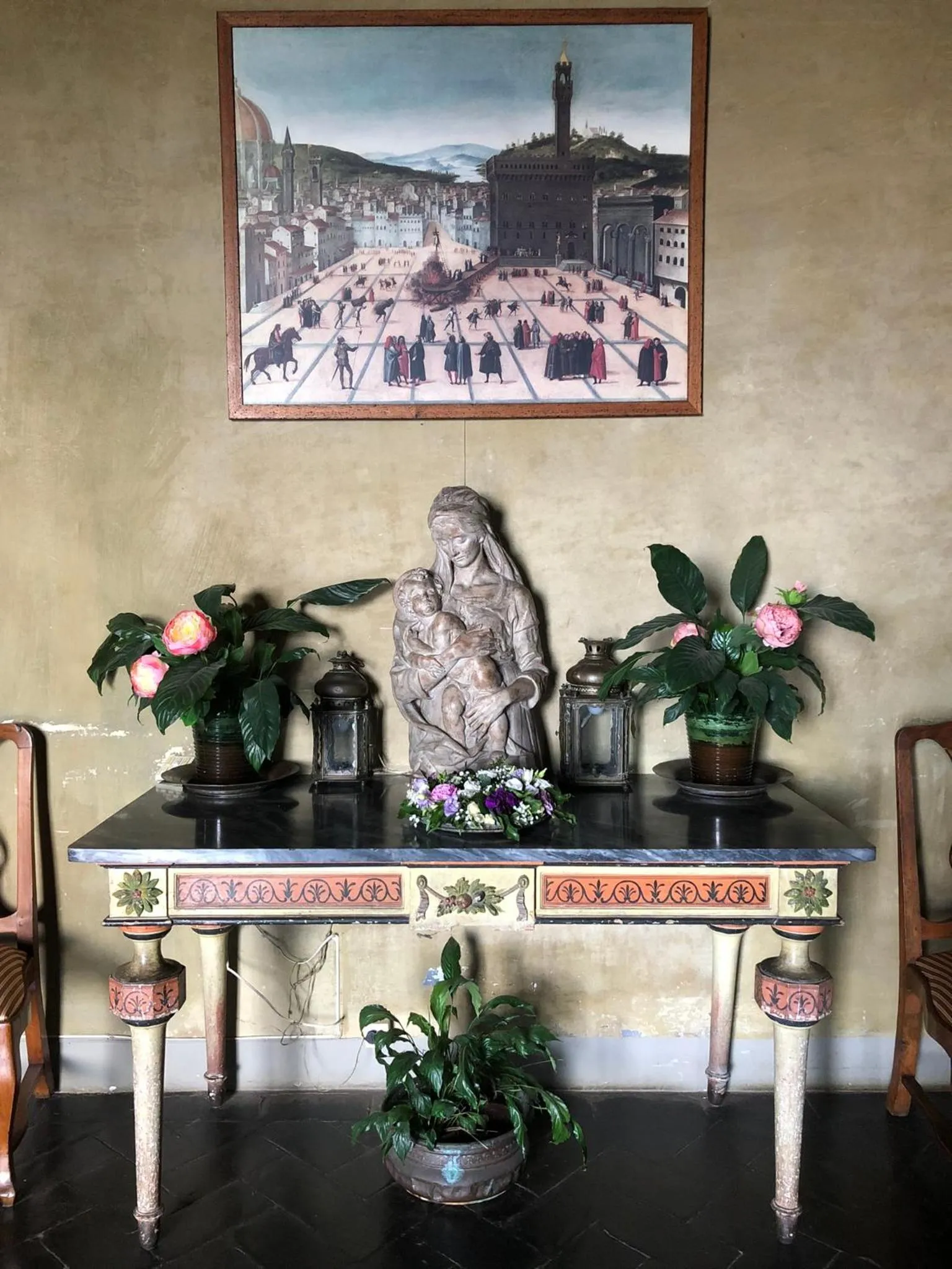 Decorative detail in Villa Rucellai