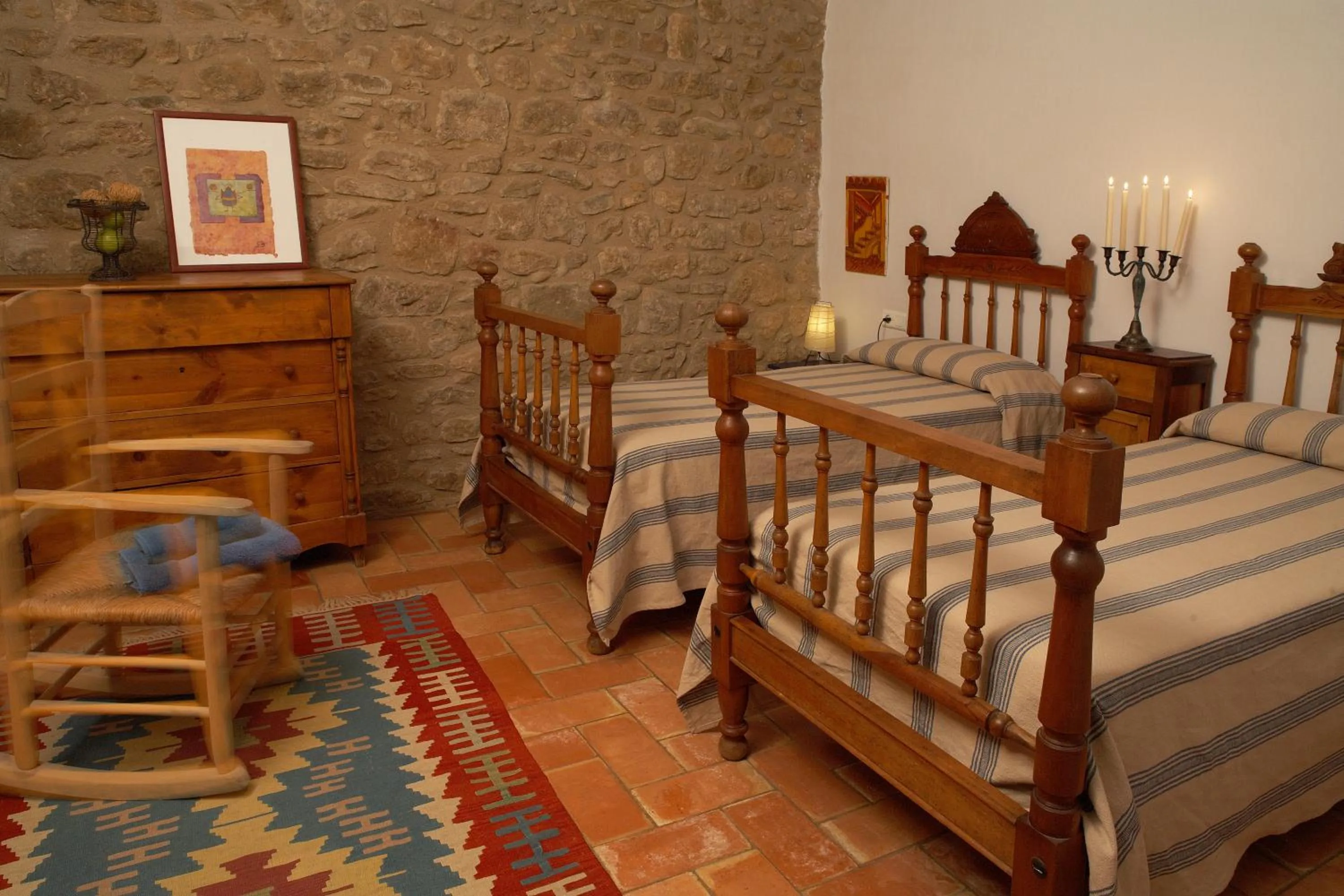 Bed in Hotel la Plaça Madremanya