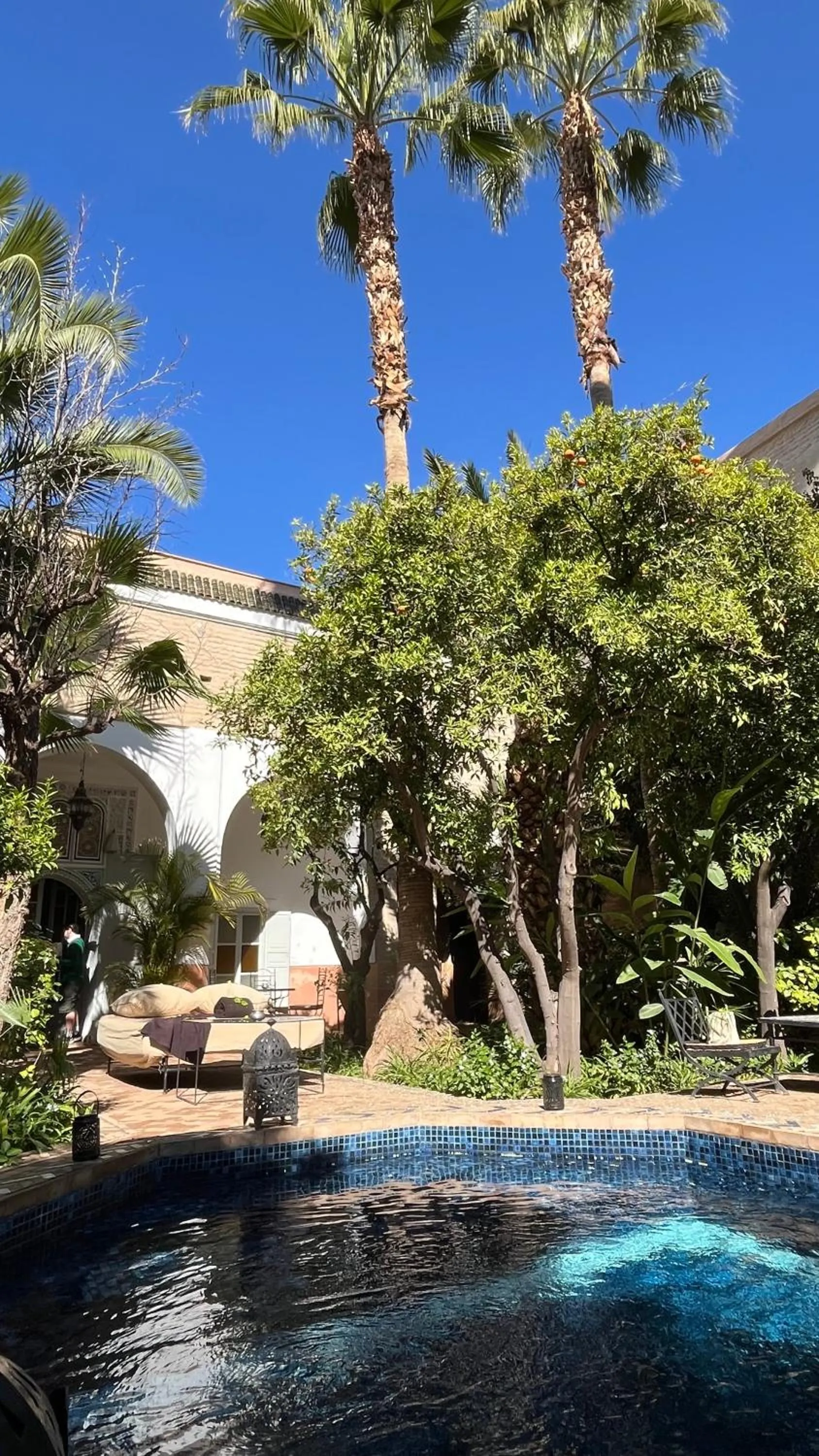 Garden view in Riad Laila