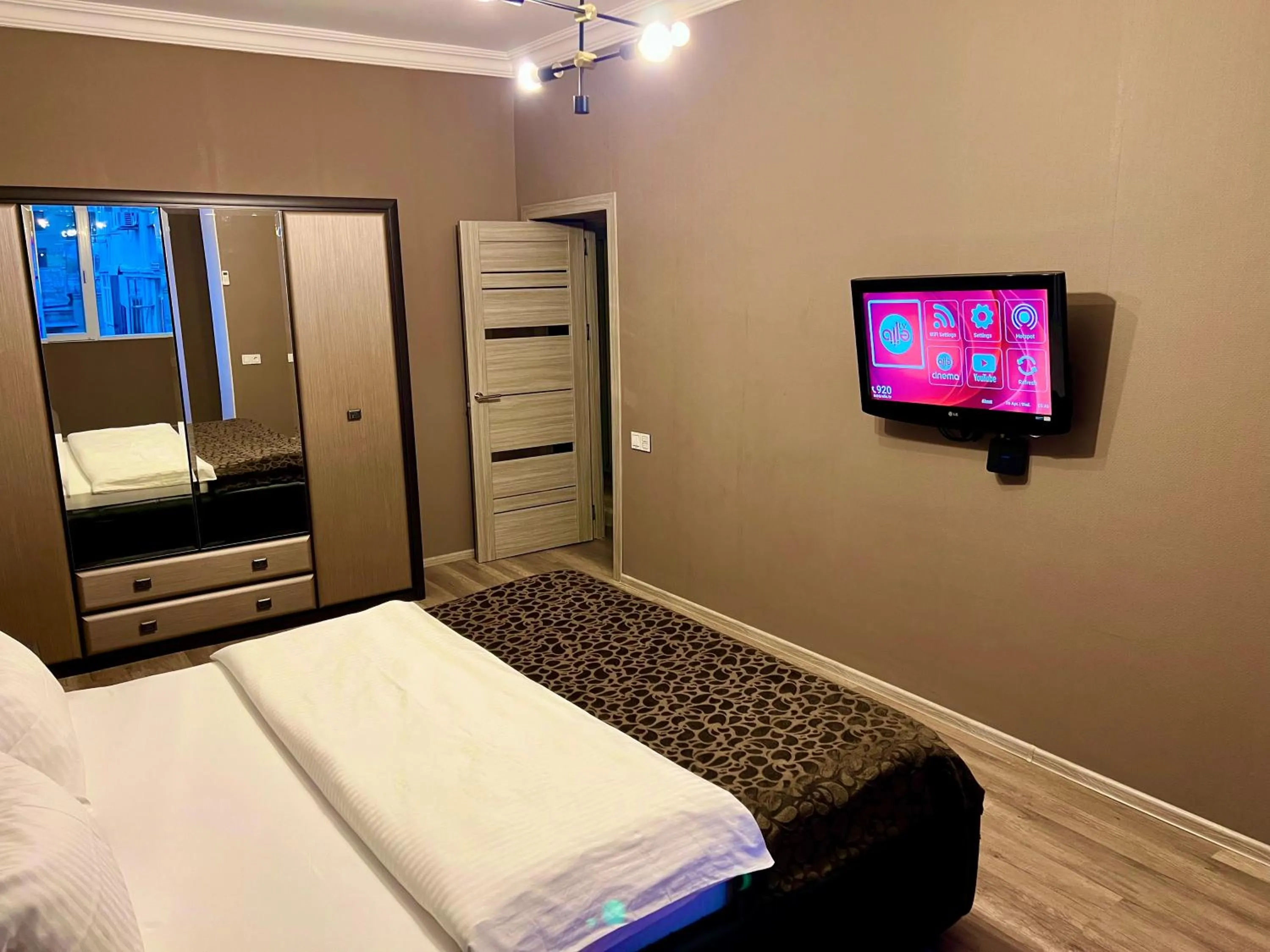 Bed in Panoramic 2BR Flame Towers View Old City Nizami St