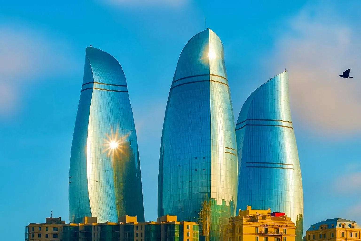 View (from property/room) in Panoramic 2BR Flame Towers View Old City Nizami St