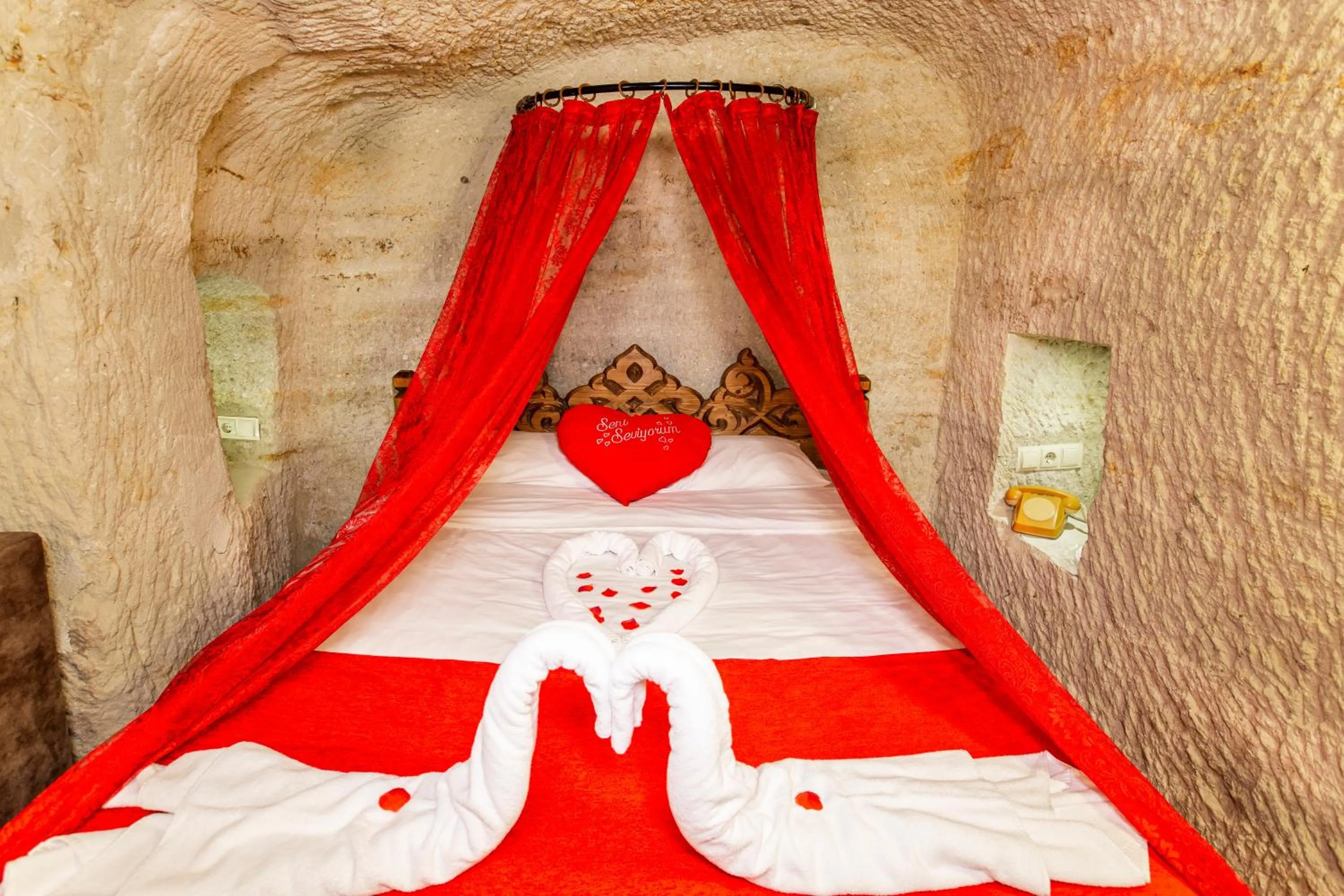 Bed in kayadibi cave hotel