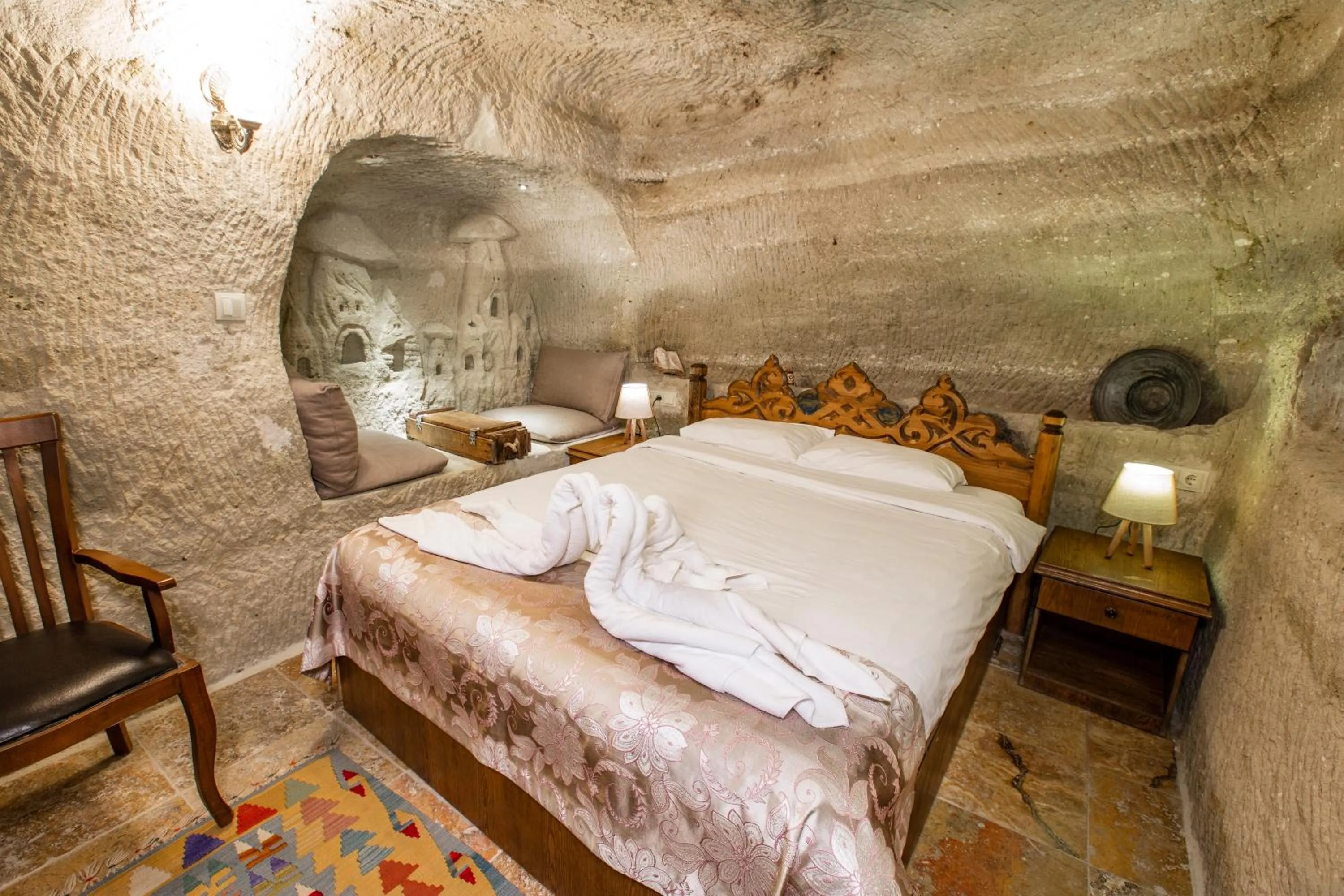 Bed in kayadibi cave hotel